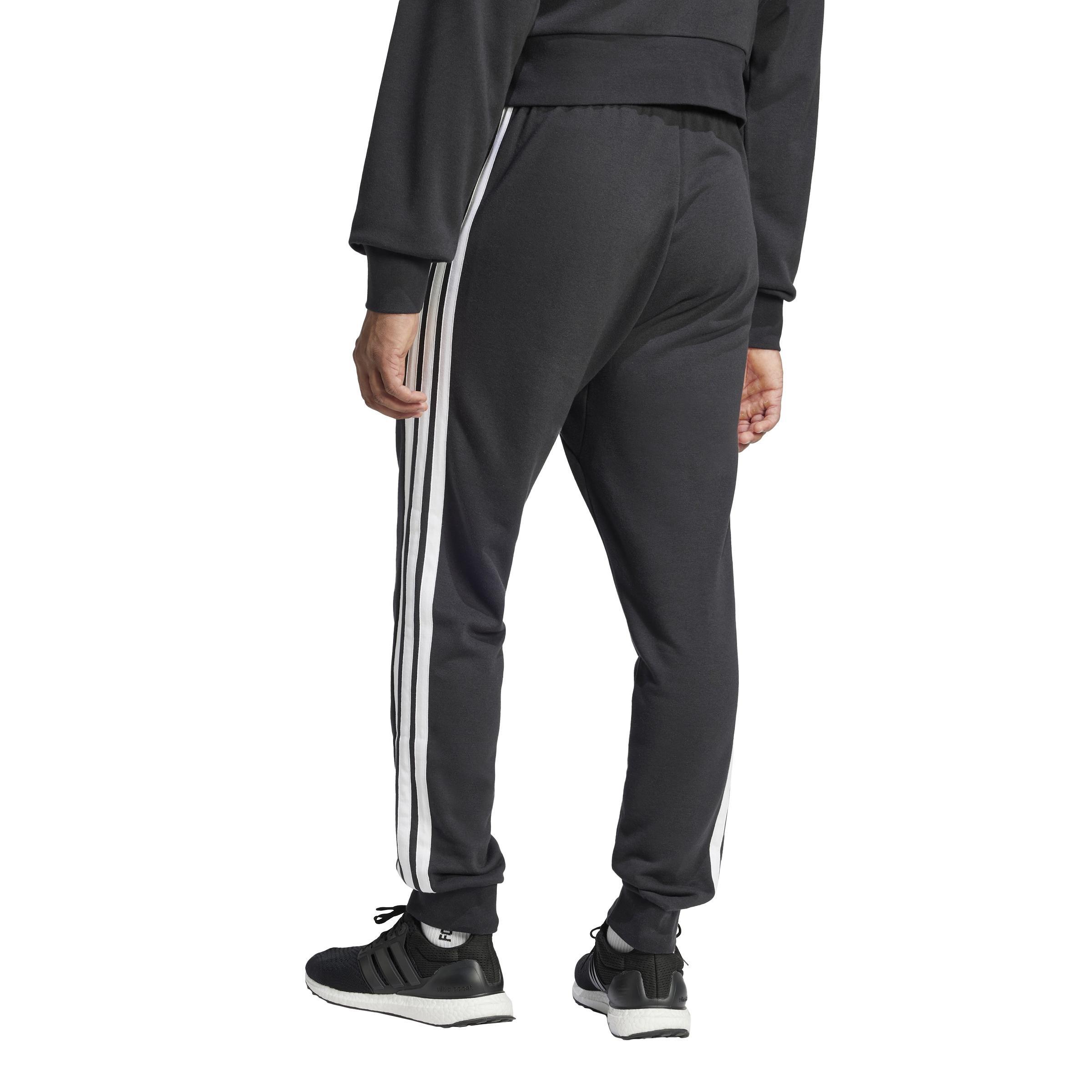 Essential 3-Stripes French Terry Joggers, Black, A701_ONE, large image number 2