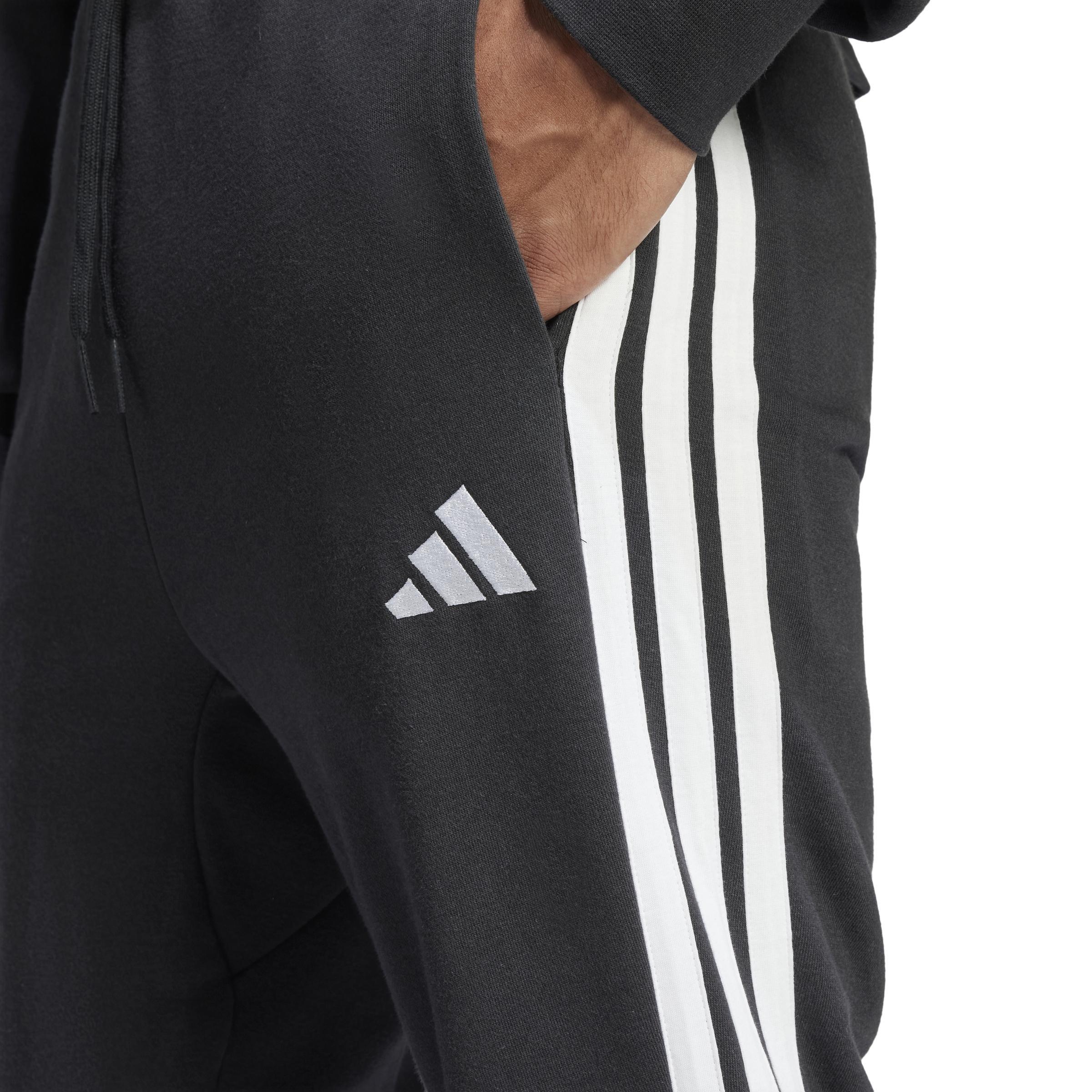 Essential 3-Stripes French Terry Joggers, Black, A701_ONE, large image number 3