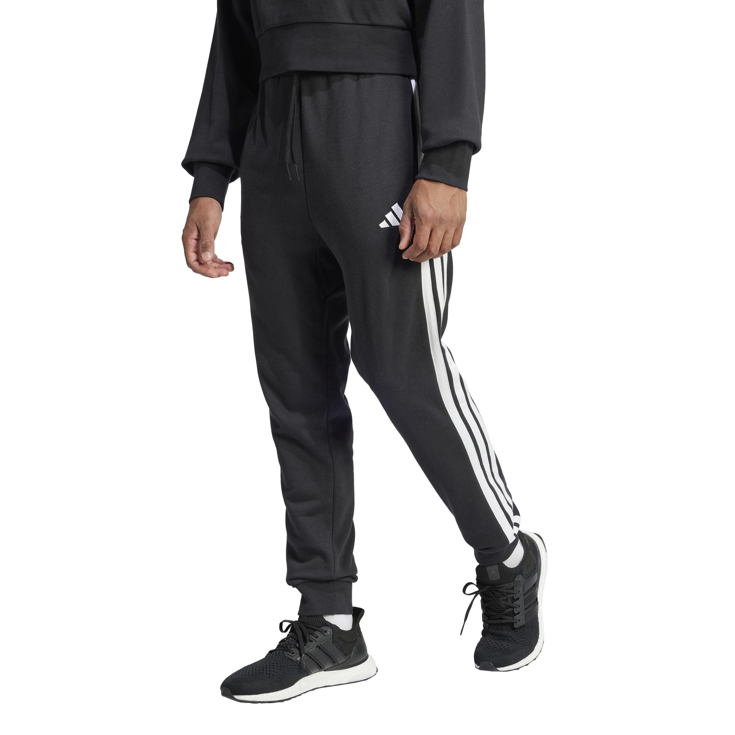 Essential 3-Stripes French Terry Joggers, Black, , large image number 5