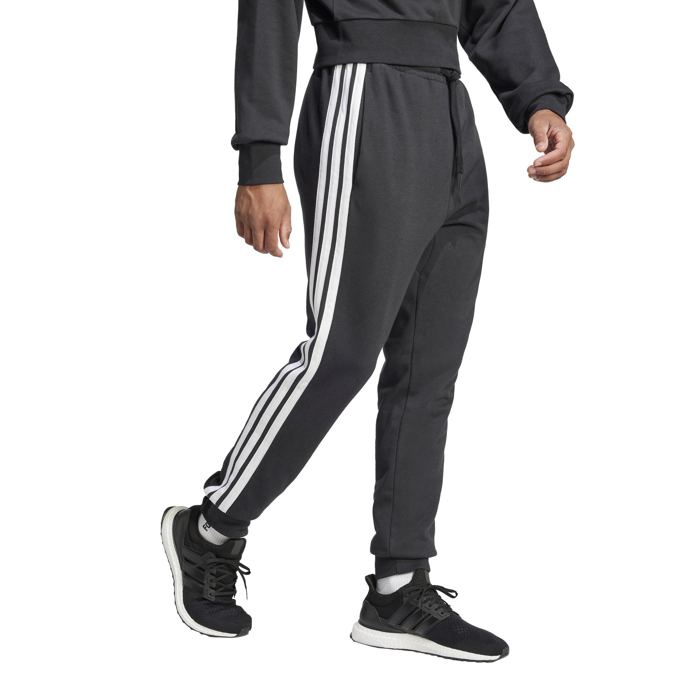 Essential 3-Stripes French Terry Joggers, Black, A701_ONE, large image number 6