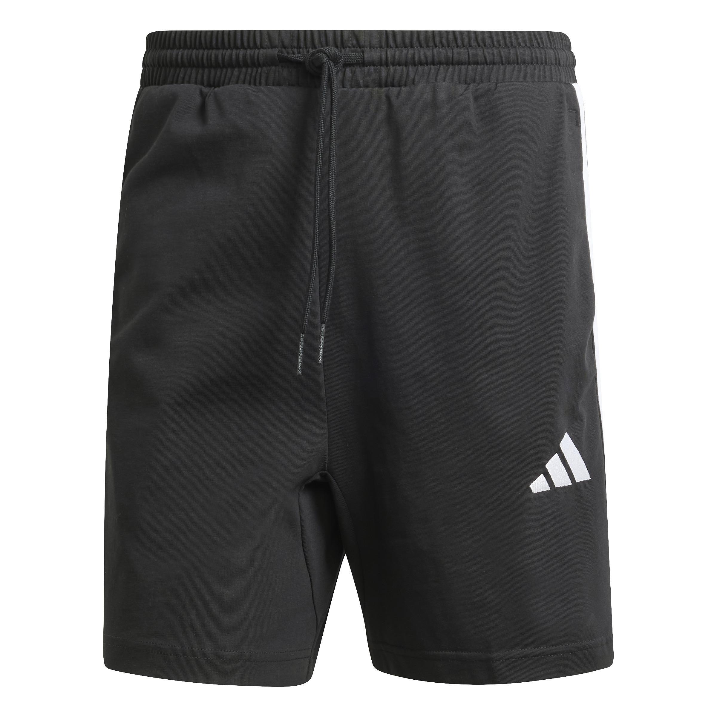 Essentials 3-Stripes Single Jersey Shorts 7-Inch, Black, A701_ONE, large image number 0