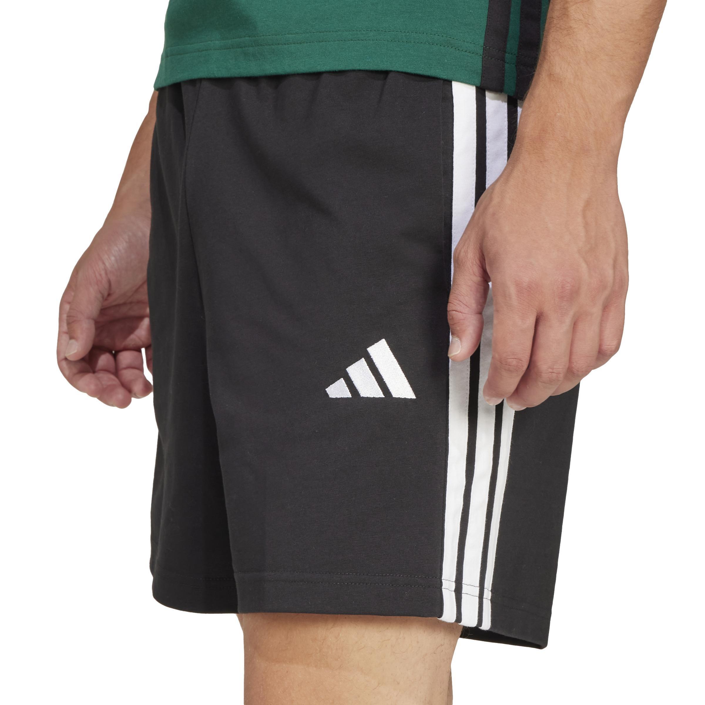 Essentials 3-Stripes Single Jersey Shorts 7-Inch, Black, , large image number 2