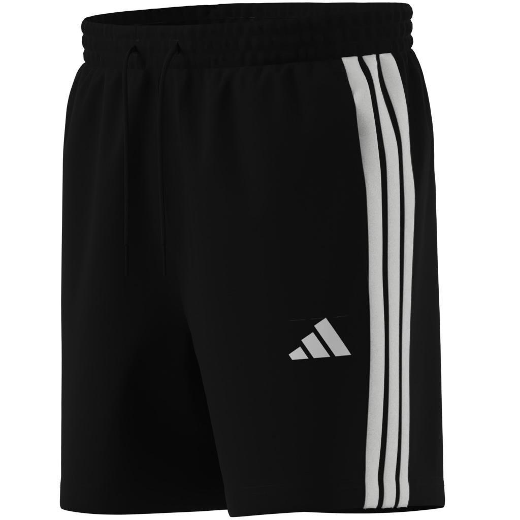 Essentials 3-Stripes Single Jersey Shorts 7-Inch, Black, , large image number 4