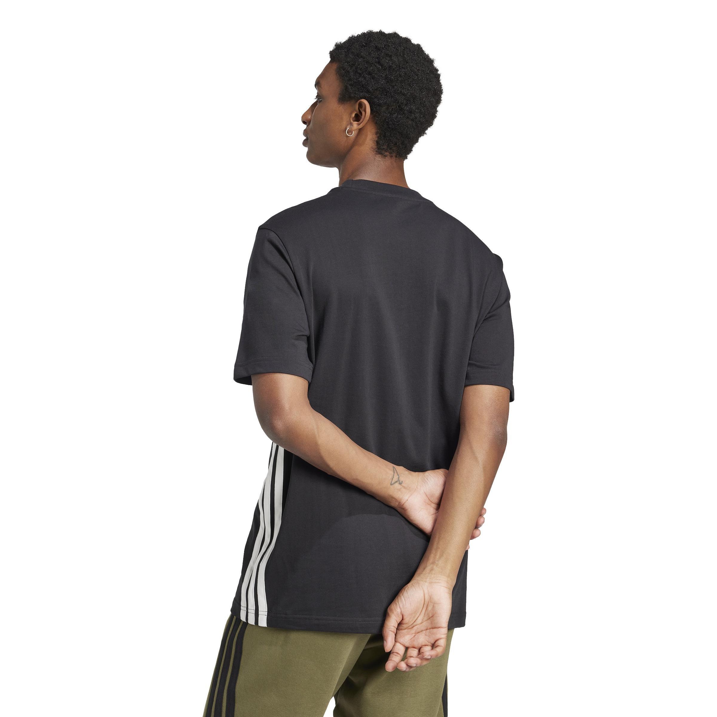 Essentials 3-Stripes Single Jersey T-Shirt, Black, , large image number 2
