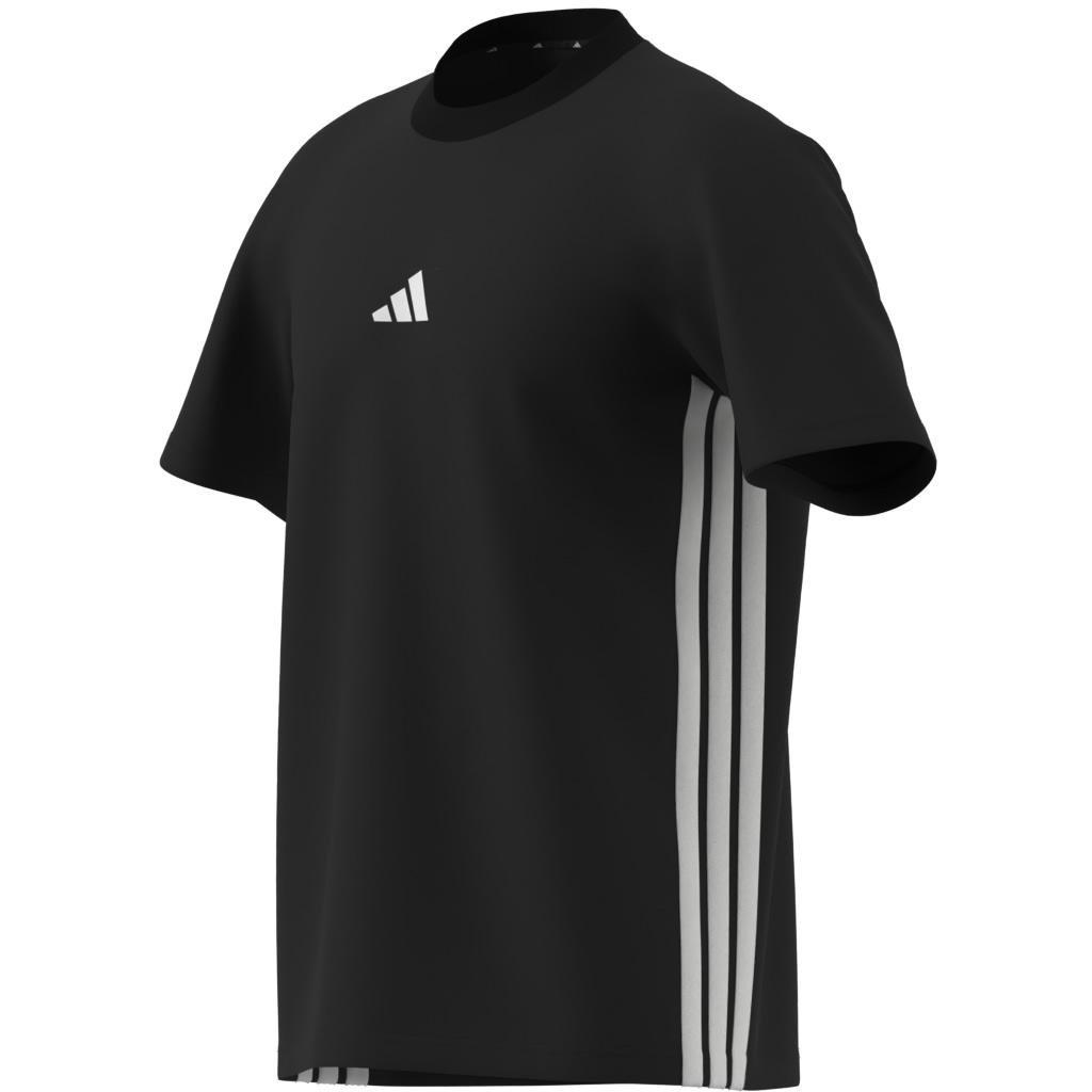 Essentials 3-Stripes Single Jersey T-Shirt, Black, A701_ONE, large image number 8