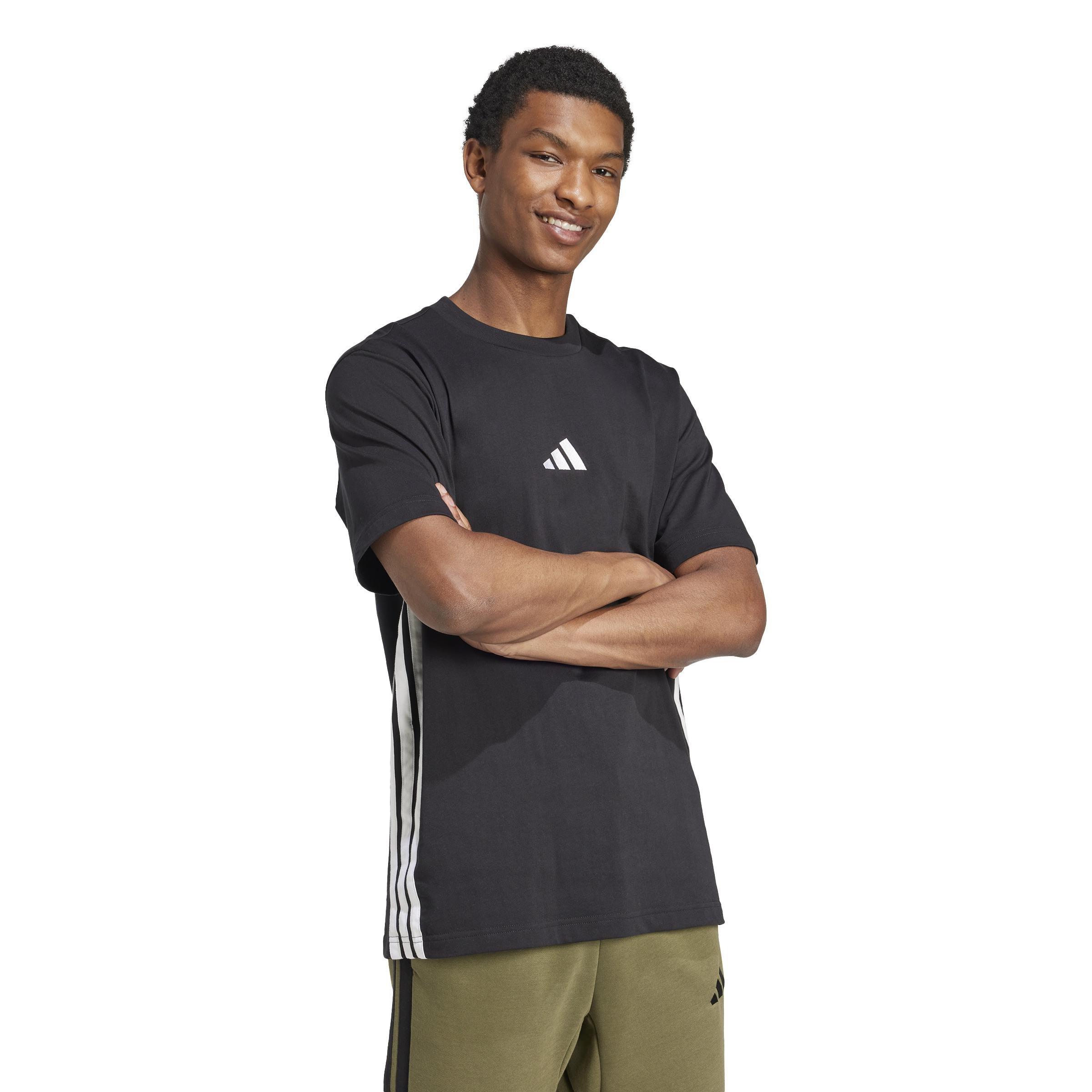 Essentials 3-Stripes Single Jersey T-Shirt, Black, A701_ONE, large image number 13