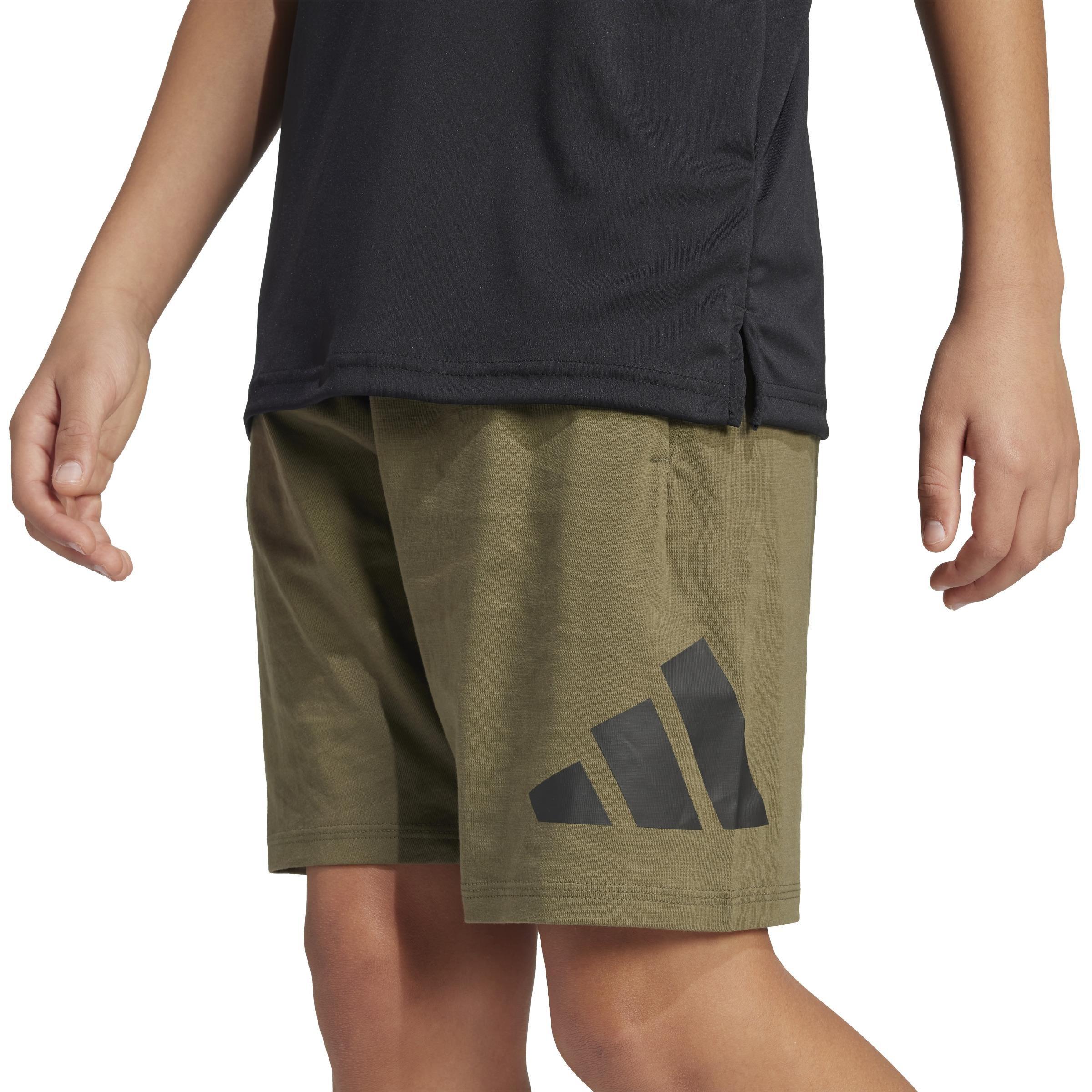 Unisex Kids Essentials Shorts, Green, , large image number 4