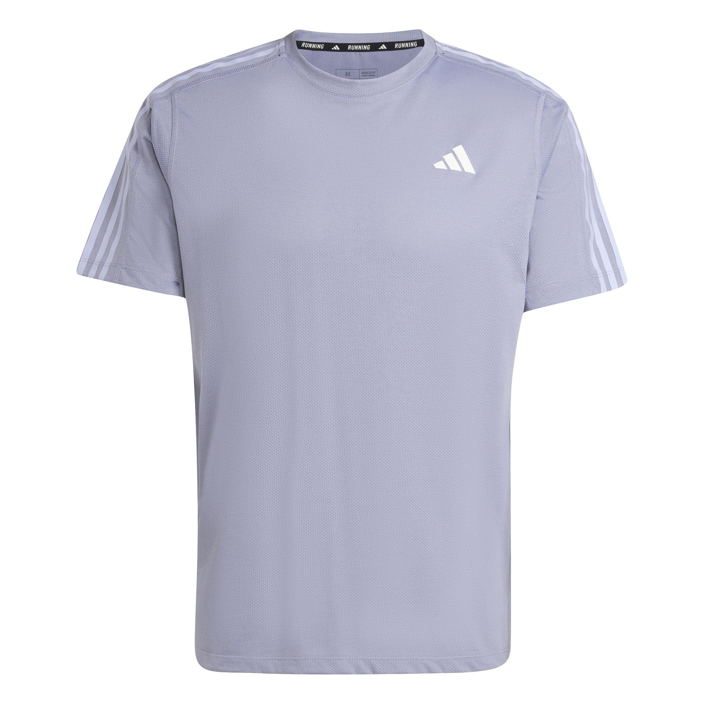 Own the Run 3-Stripes T-Shirt, Purple, A701_ONE, large image number 0