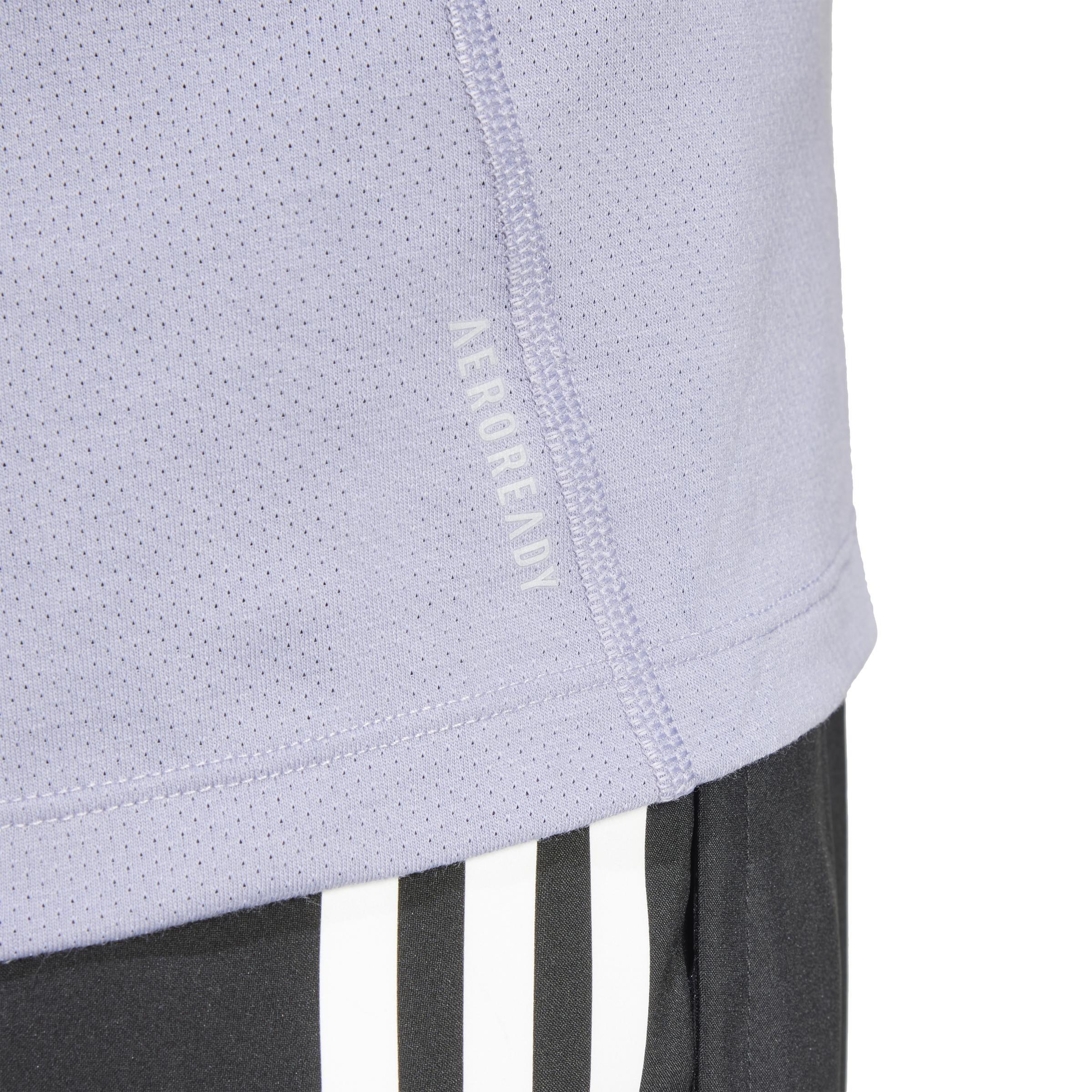 Own the Run 3-Stripes T-Shirt, Purple, A701_ONE, large image number 4