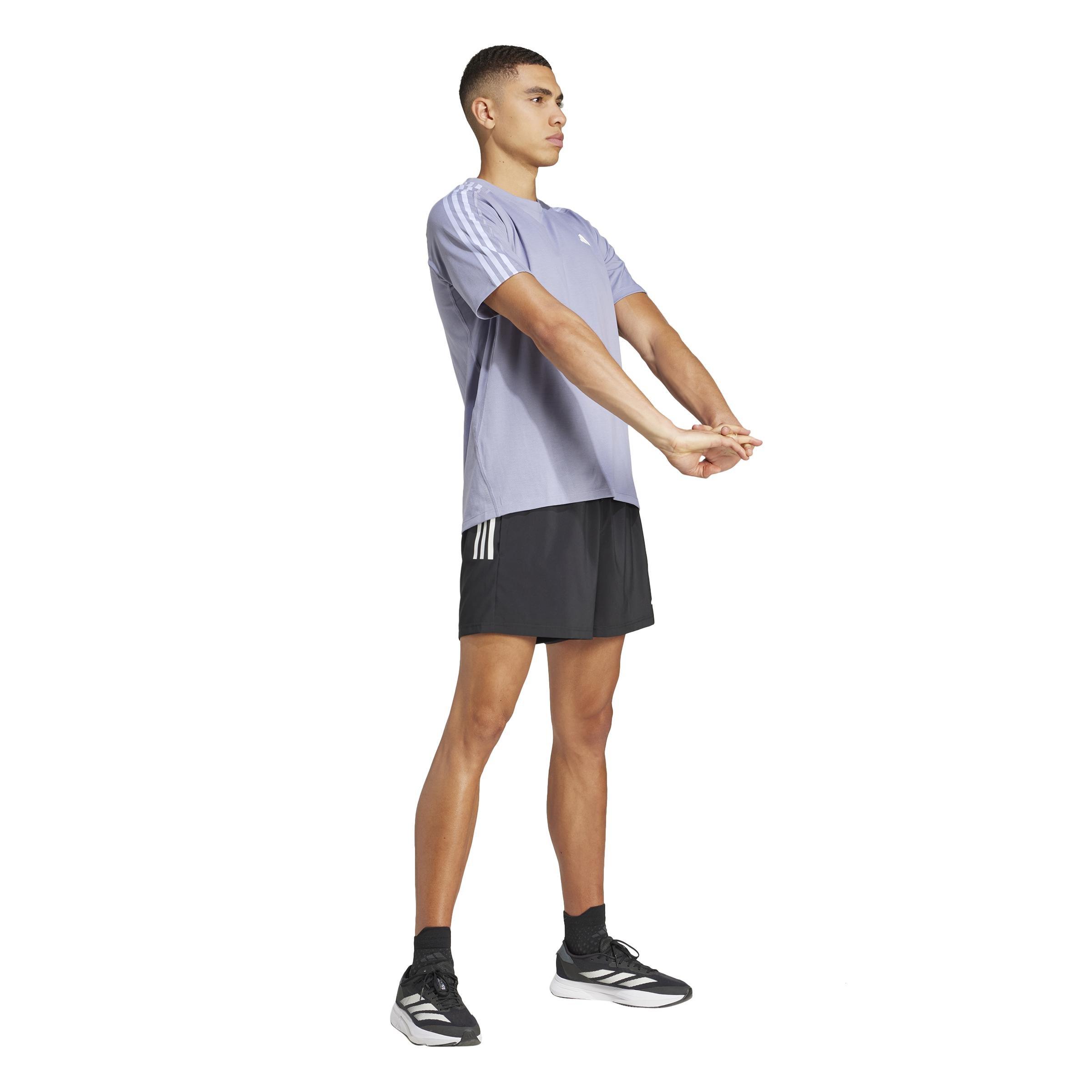 Own the Run 3-Stripes T-Shirt, Purple, A701_ONE, large image number 6
