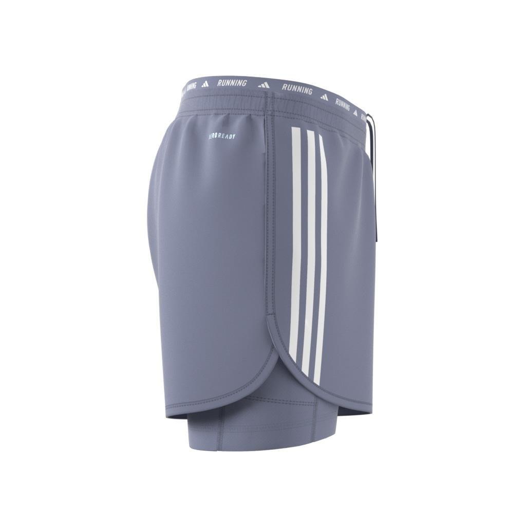 Own the Run 3-Stripes 2-in-1 Shorts, Purple, A701_ONE, large image number 11