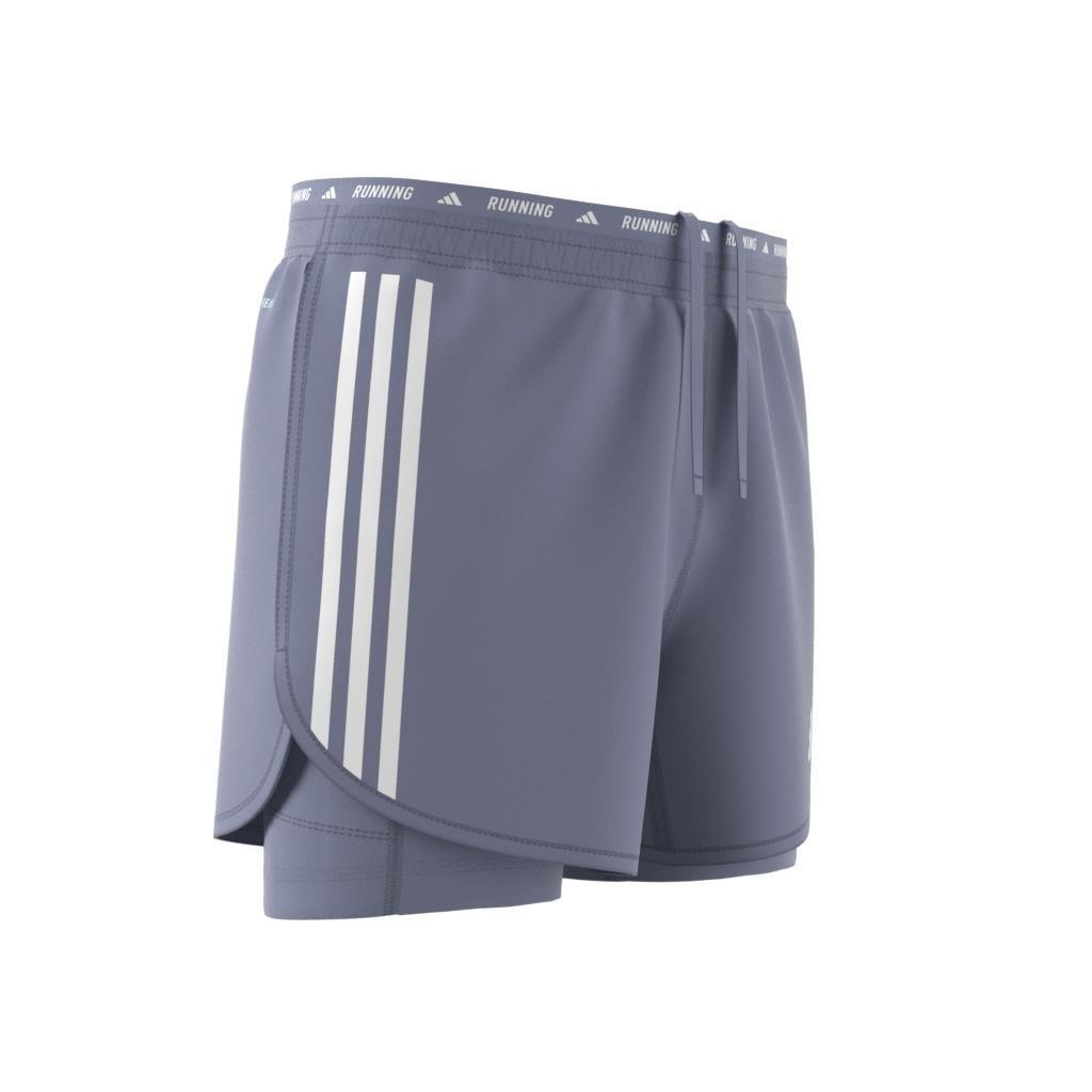 Own the Run 3-Stripes 2-in-1 Shorts, Purple, A701_ONE, large image number 12