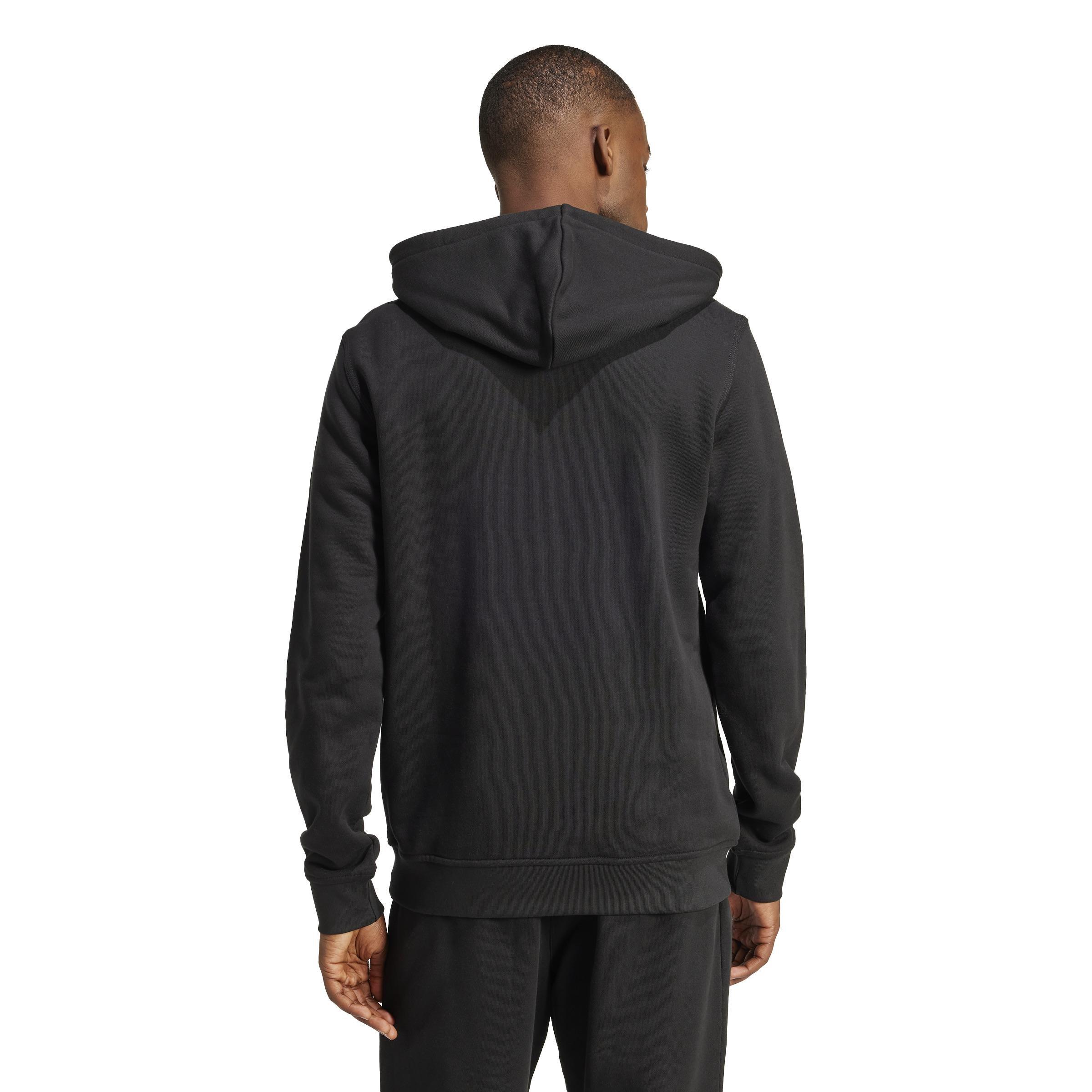 Trefoil Essentials Hoodie French Terry, Black, A701_ONE, large image number 2