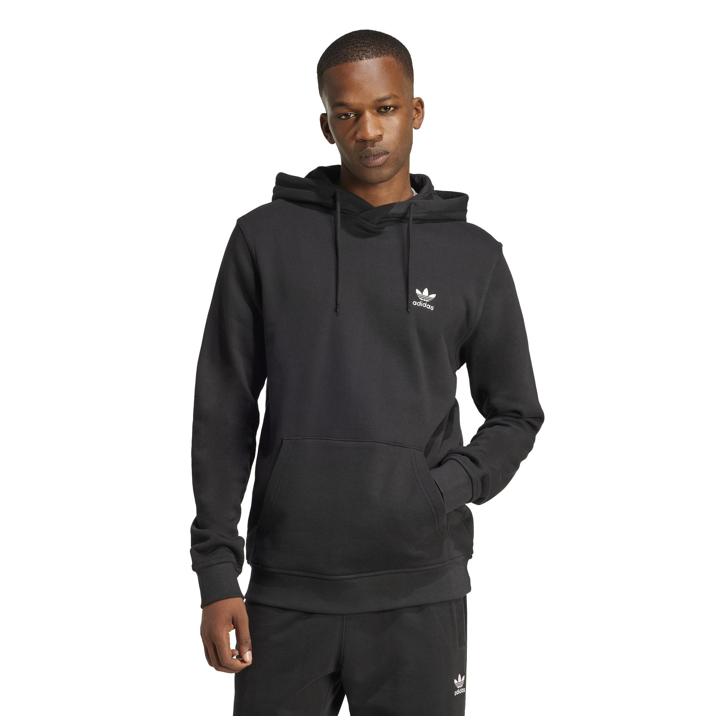 Trefoil Essentials Hoodie French Terry, Black, A701_ONE, large image number 8