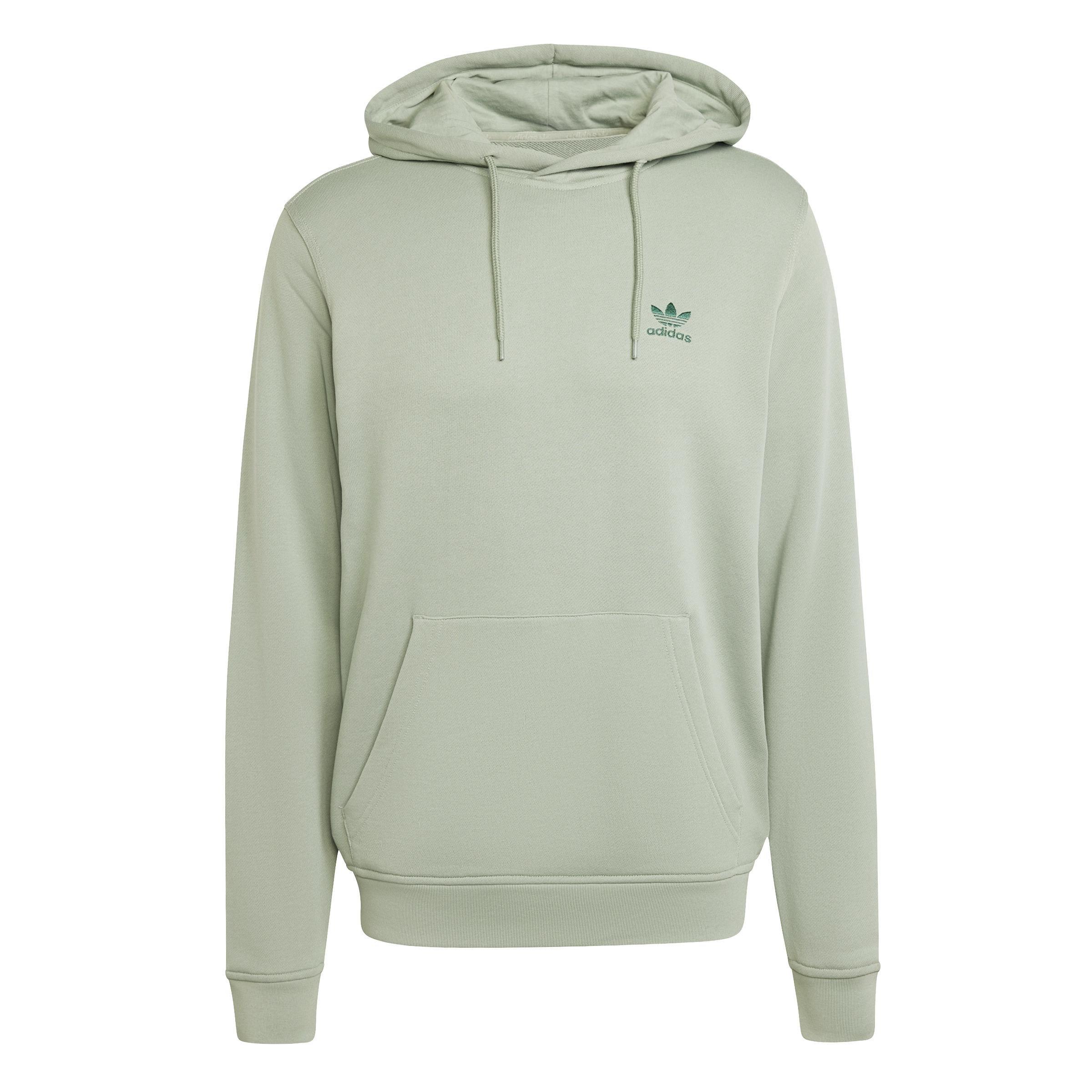 Trefoil Essentials Hoodie French Terry, Green, , large image number 0