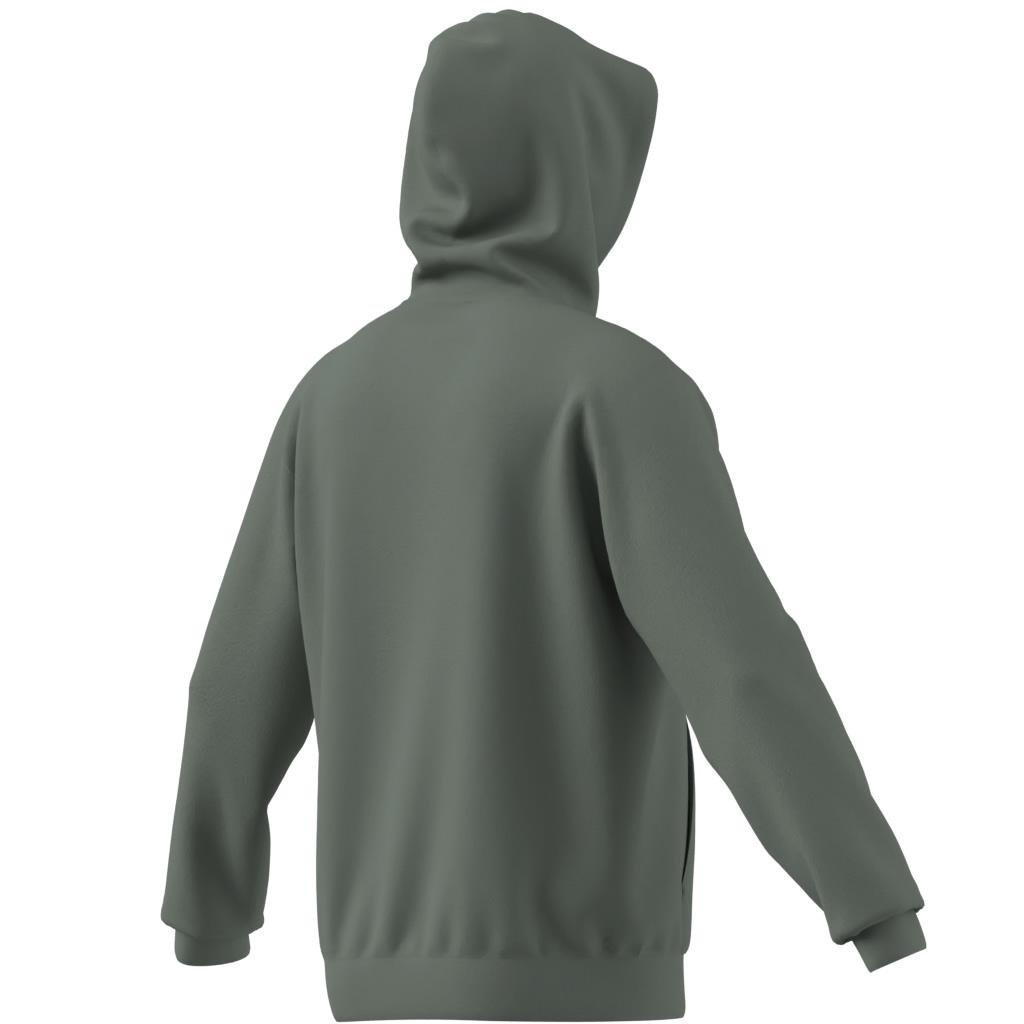 Trefoil Essentials Hoodie French Terry, Green, A701_ONE, large image number 5