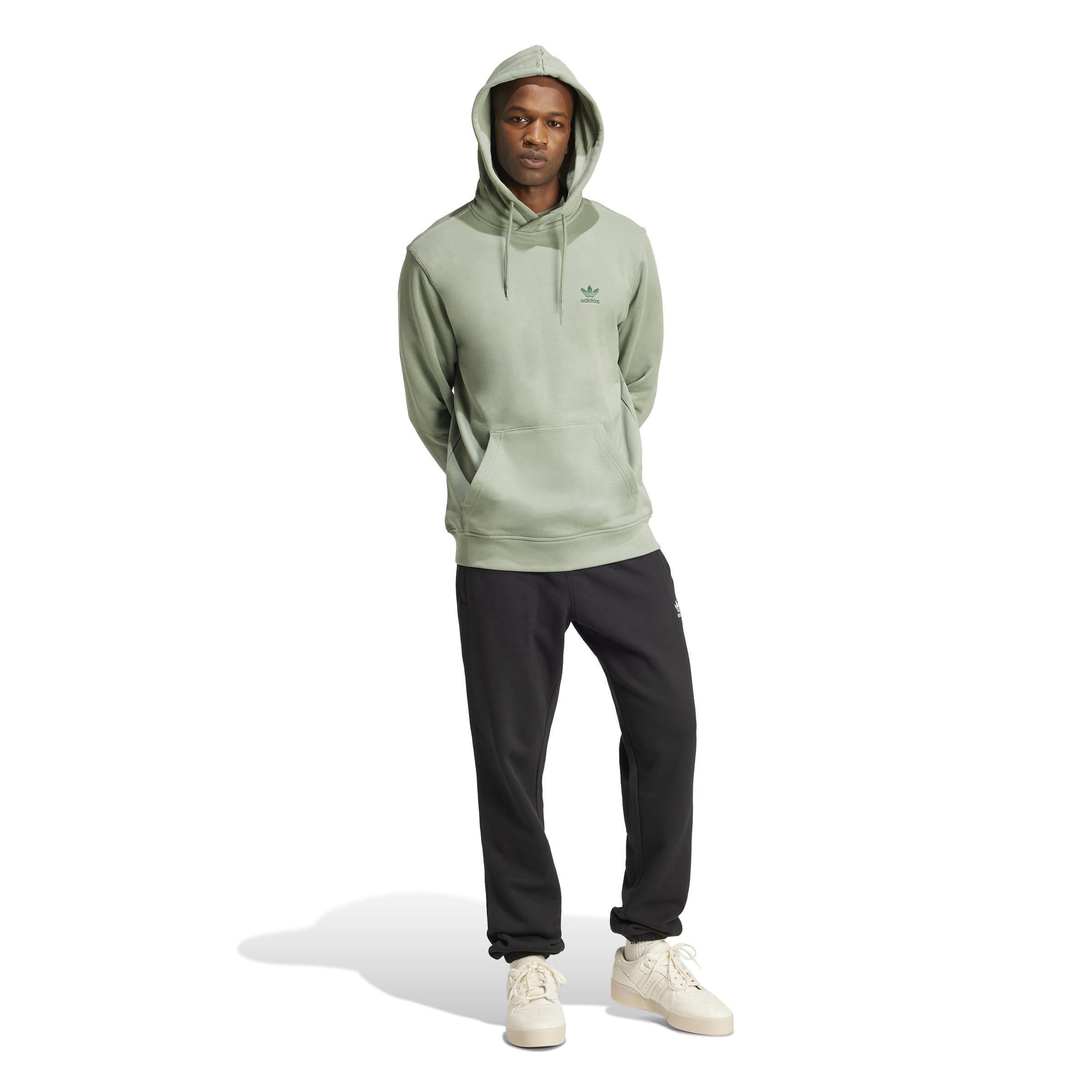 Trefoil Essentials Hoodie French Terry, Green, A701_ONE, large image number 7