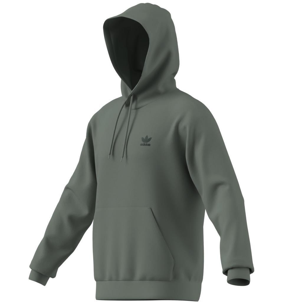 Trefoil Essentials Hoodie French Terry, Green, A701_ONE, large image number 8