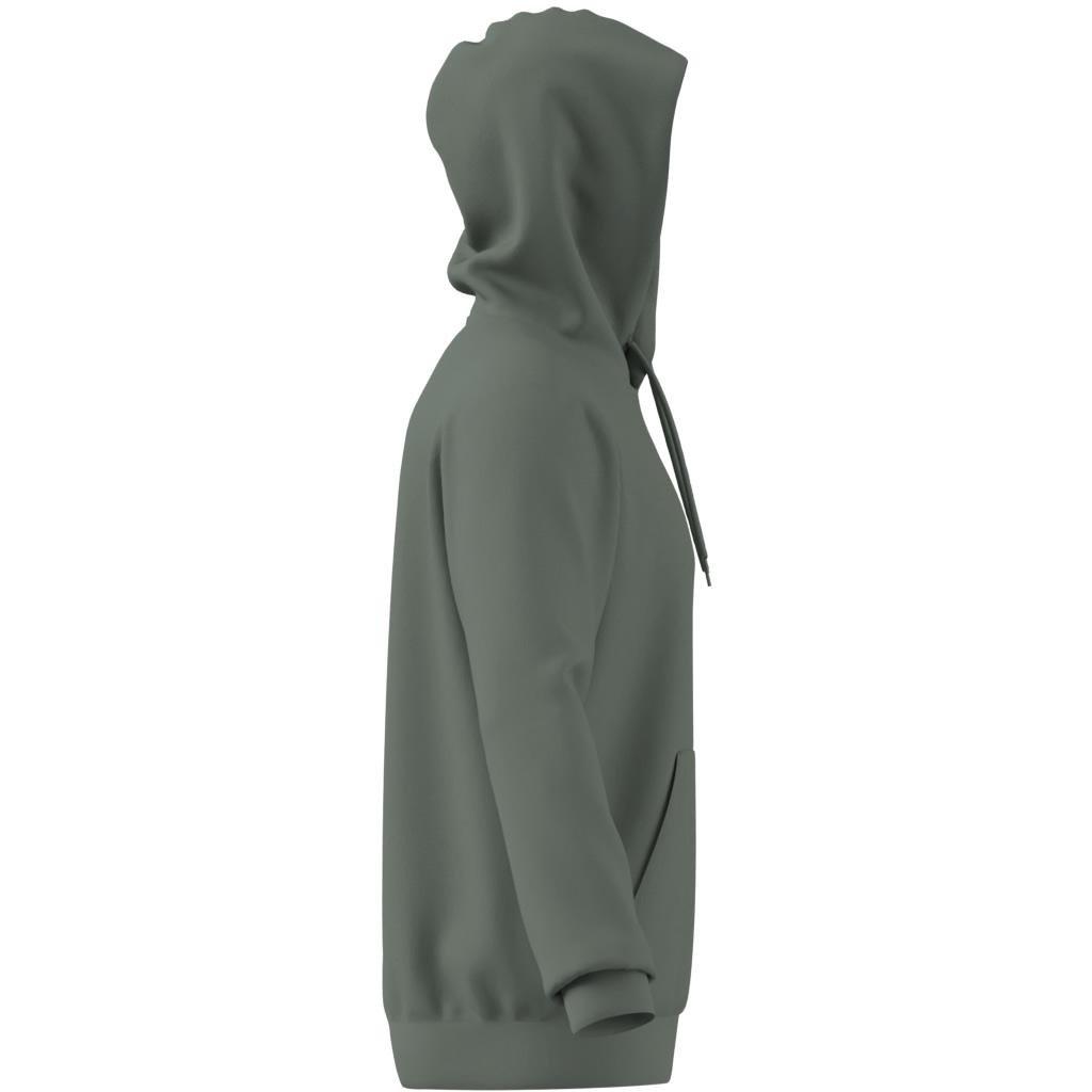 Trefoil Essentials Hoodie French Terry, Green, A701_ONE, large image number 11