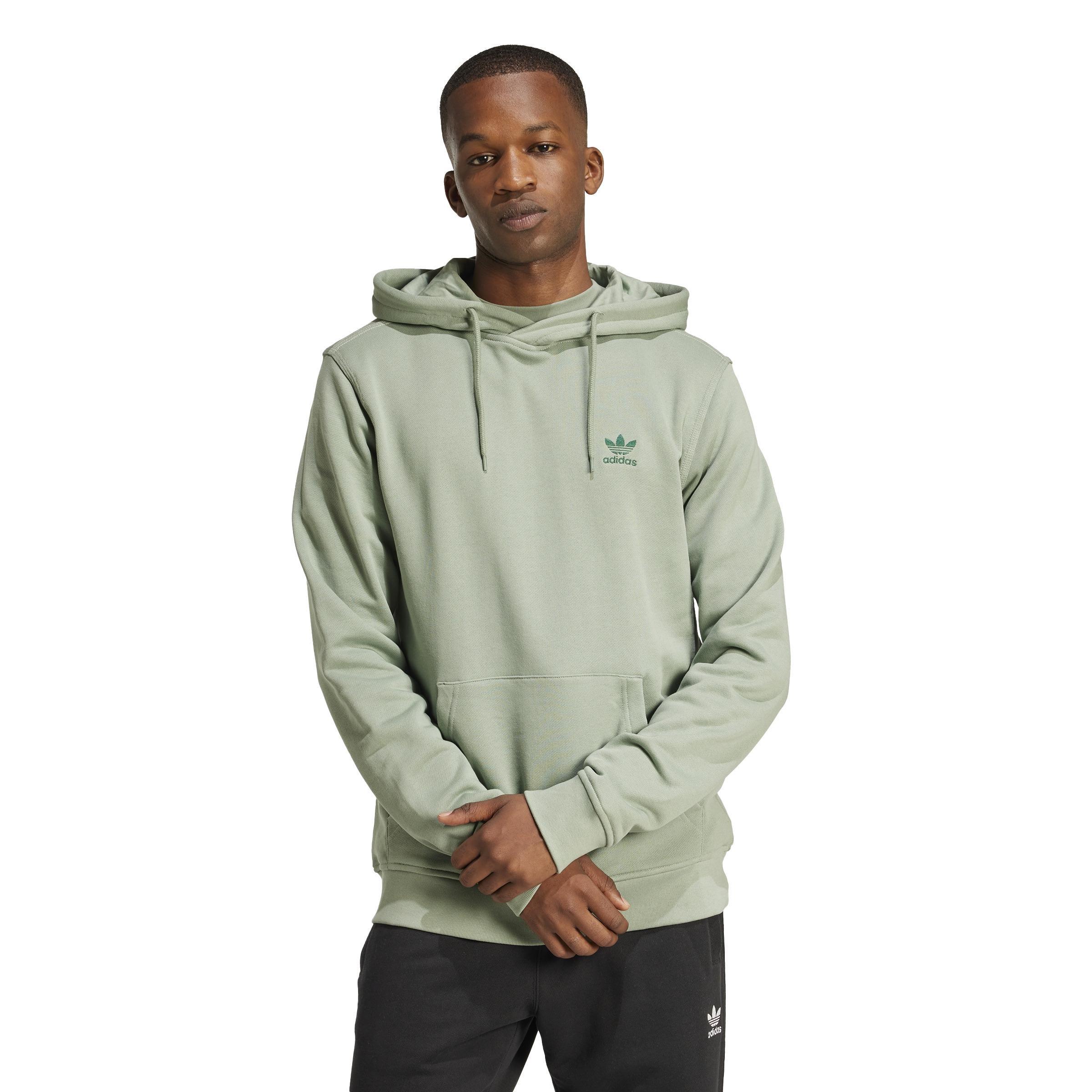 Trefoil Essentials Hoodie French Terry, Green, , large image number 12