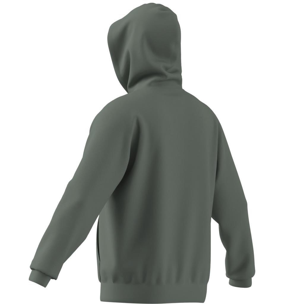 Trefoil Essentials Hoodie French Terry, Green, A701_ONE, large image number 14