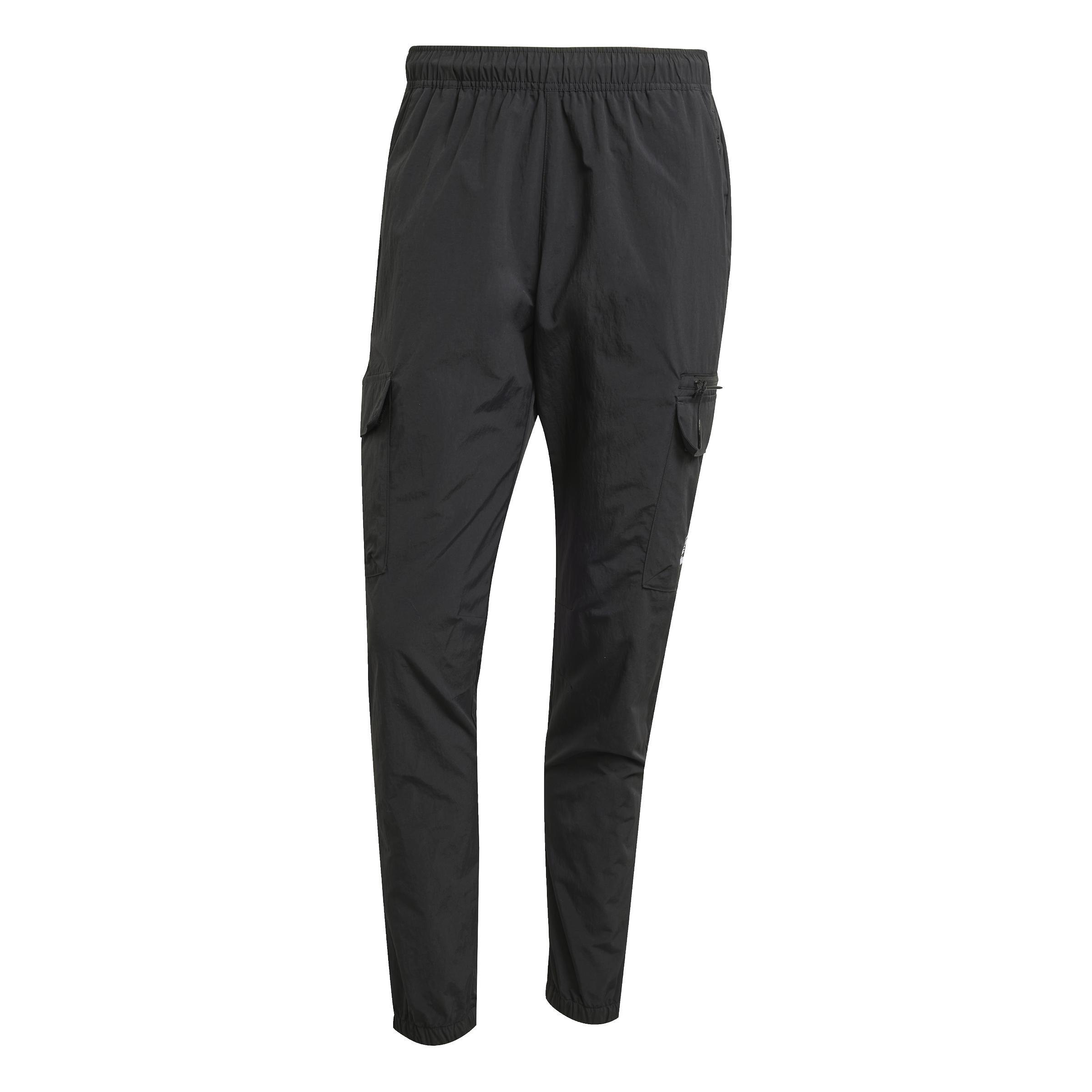 Trefoil Essentials Woven Cargo Tracksuit Bottoms, Black, A701_ONE, large image number 0
