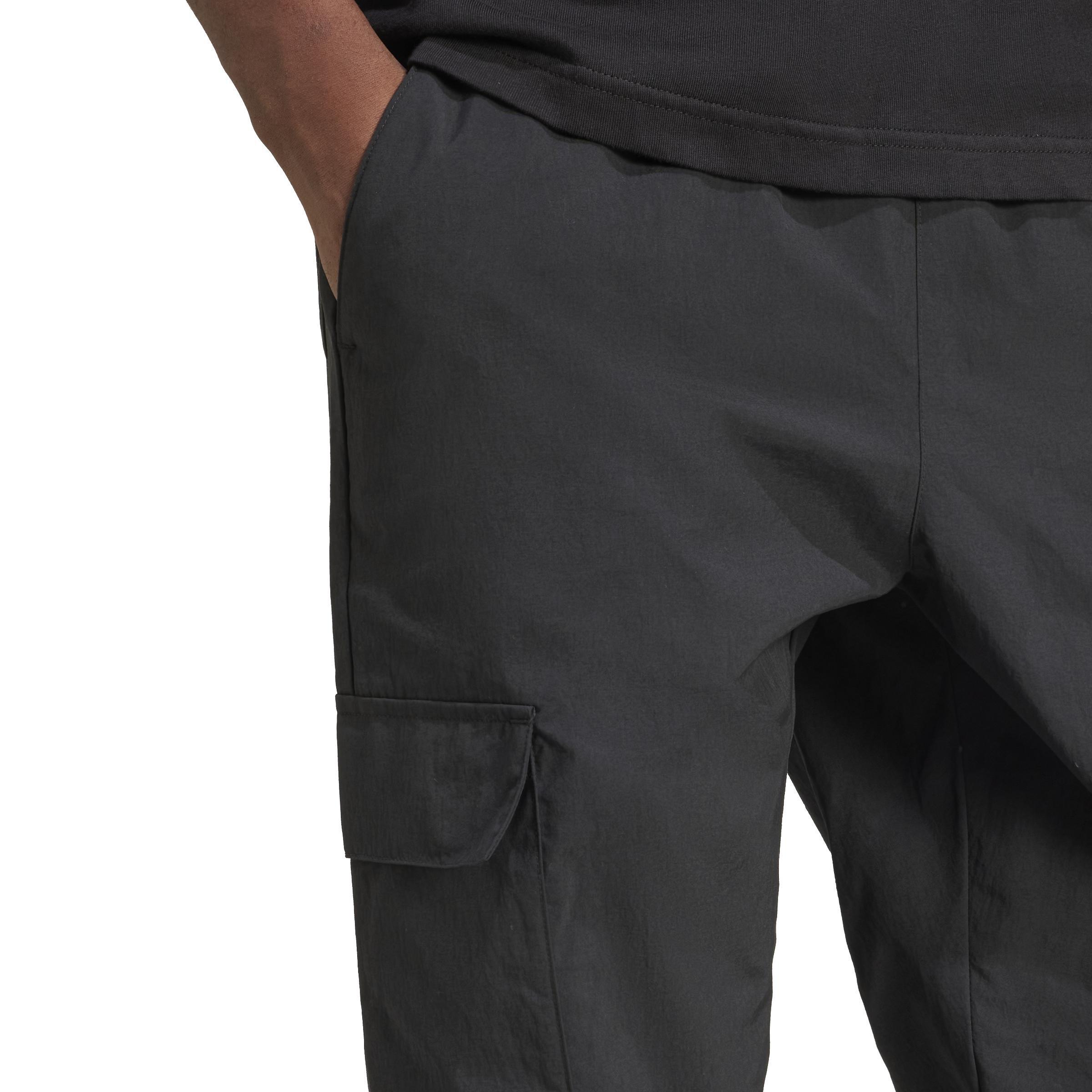Trefoil Essentials Woven Cargo Tracksuit Bottoms, Black, A701_ONE, large image number 4