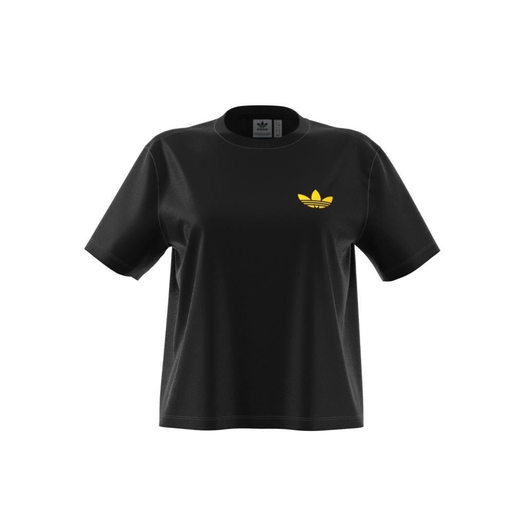 Smiley Loose 3-Stripes T-Shirt, Black, , large image number 7