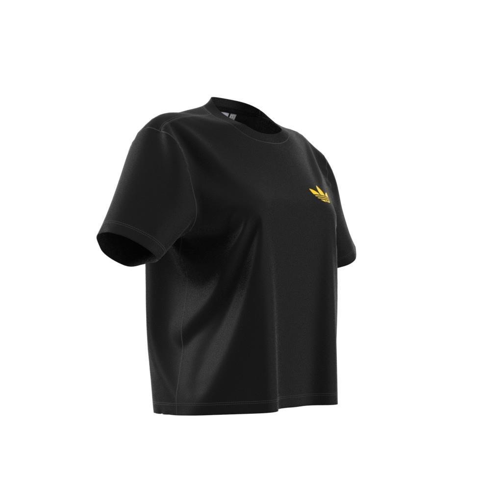 Smiley Loose 3-Stripes T-Shirt, Black, , large image number 12