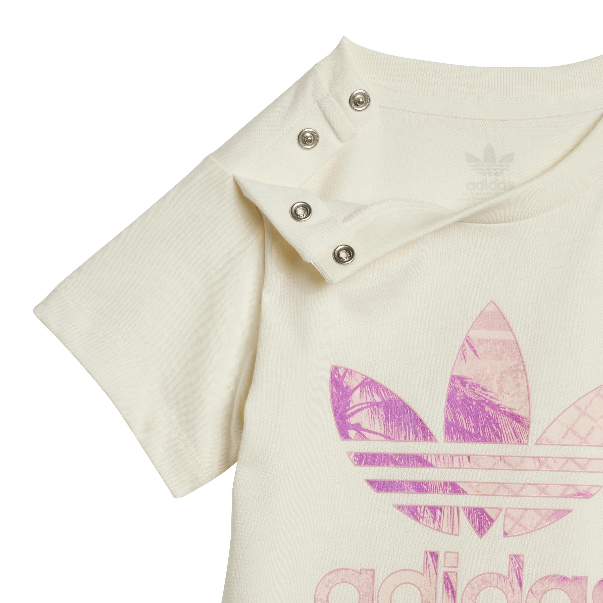 Unisex Kids Short Tee Set, Beige, A701_ONE, large image number 6