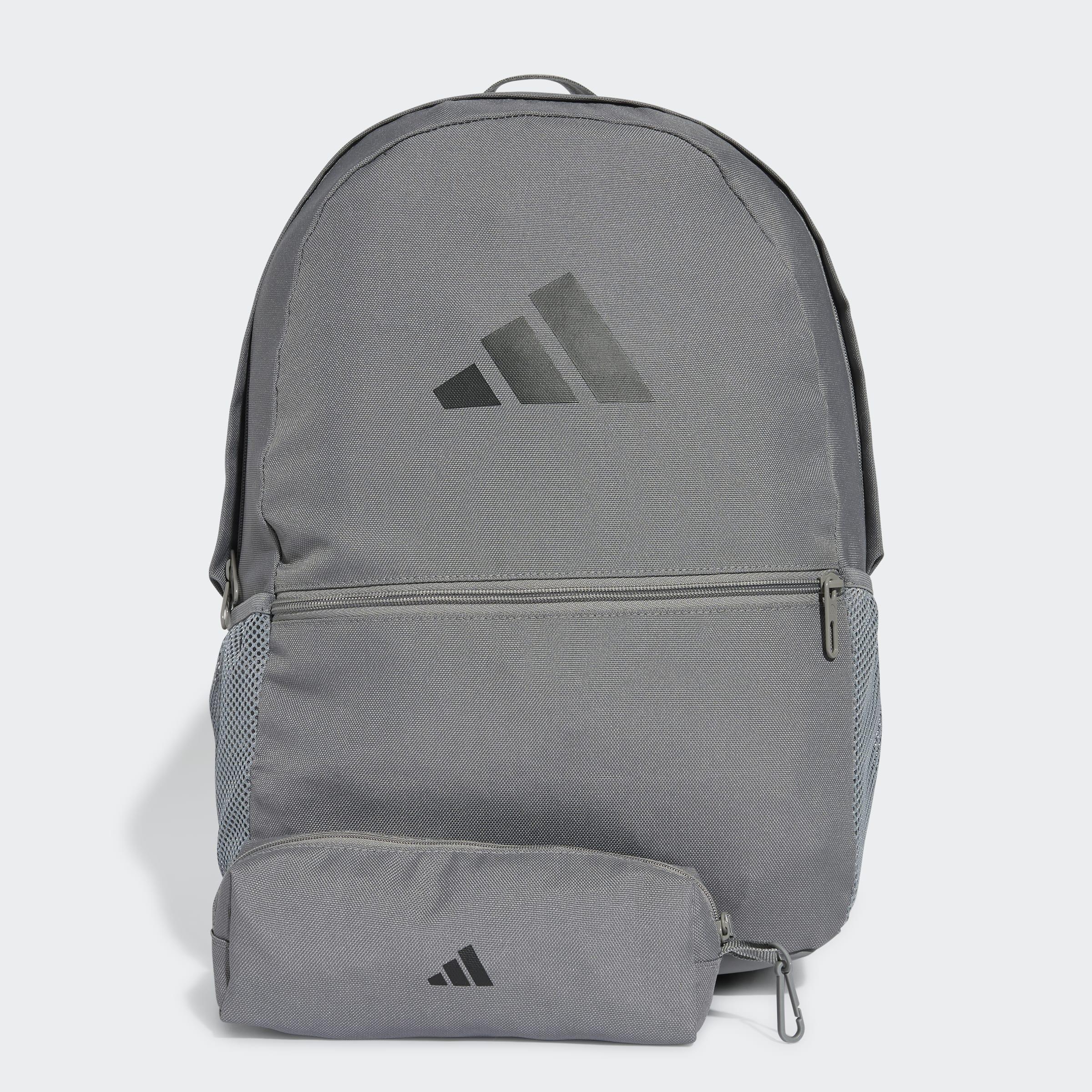 Unisex Backpack With Pencil Case, Grey, A701_ONE, large image number 2