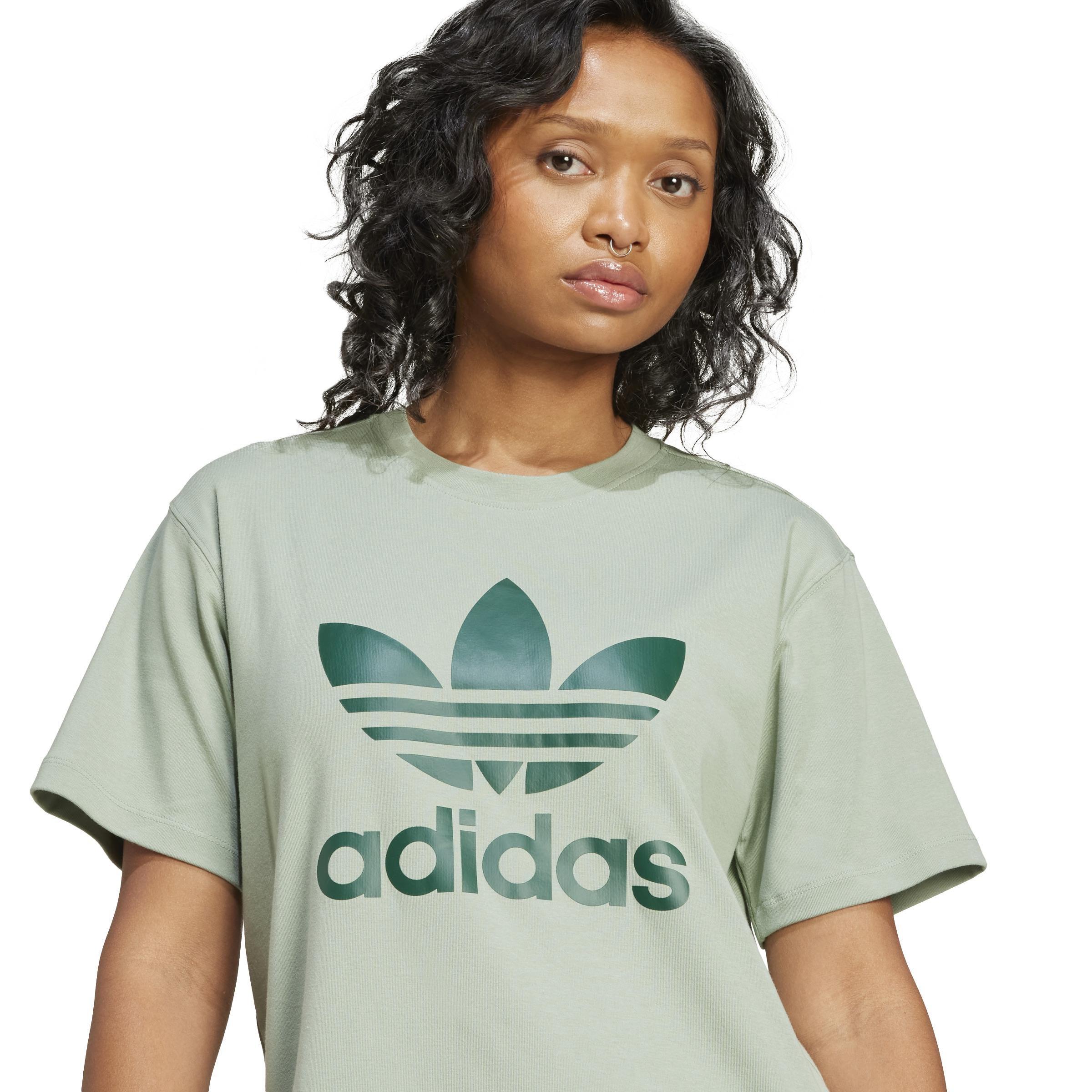 Trefoil Regular T-Shirt, Green, A701_ONE, large image number 3