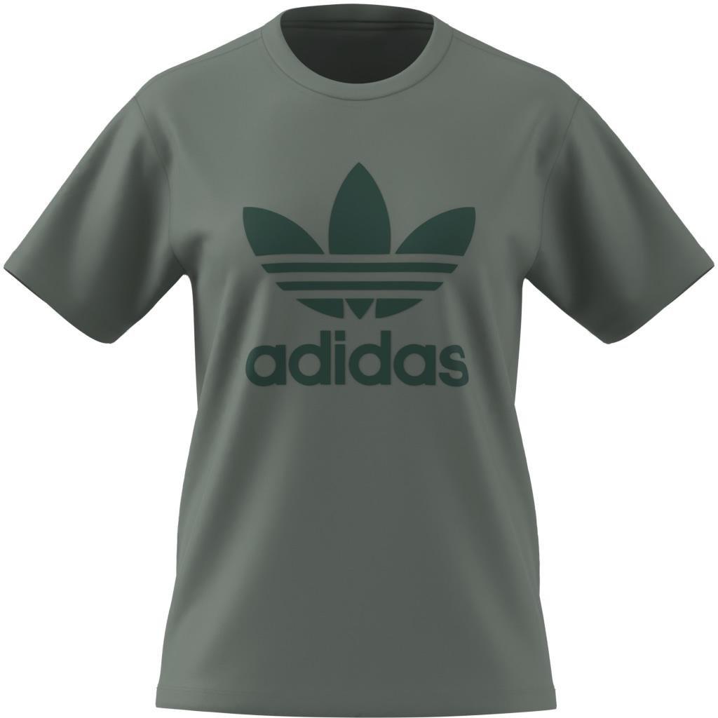 Trefoil Regular T-Shirt, Green, , large image number 4