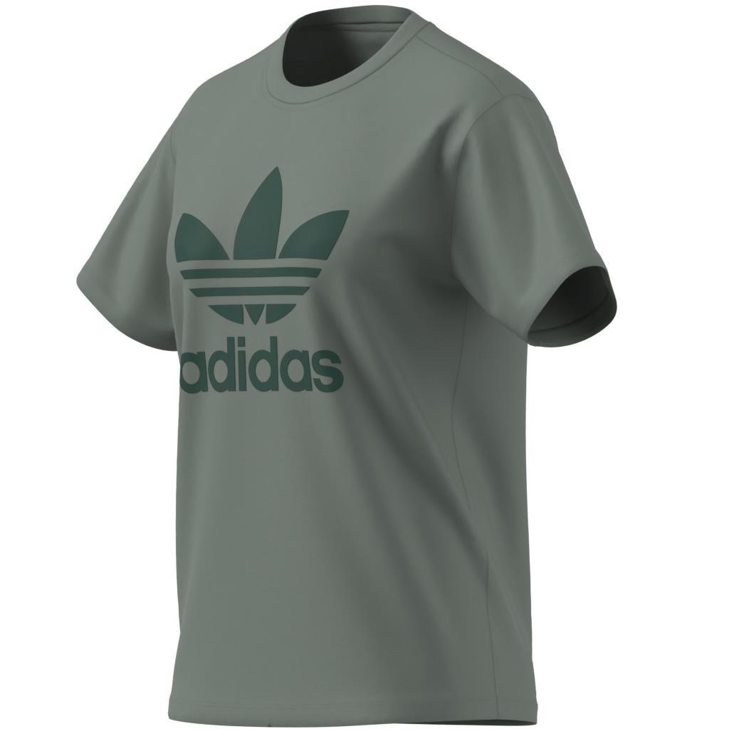 Trefoil Regular T-Shirt, Green, , large image number 5