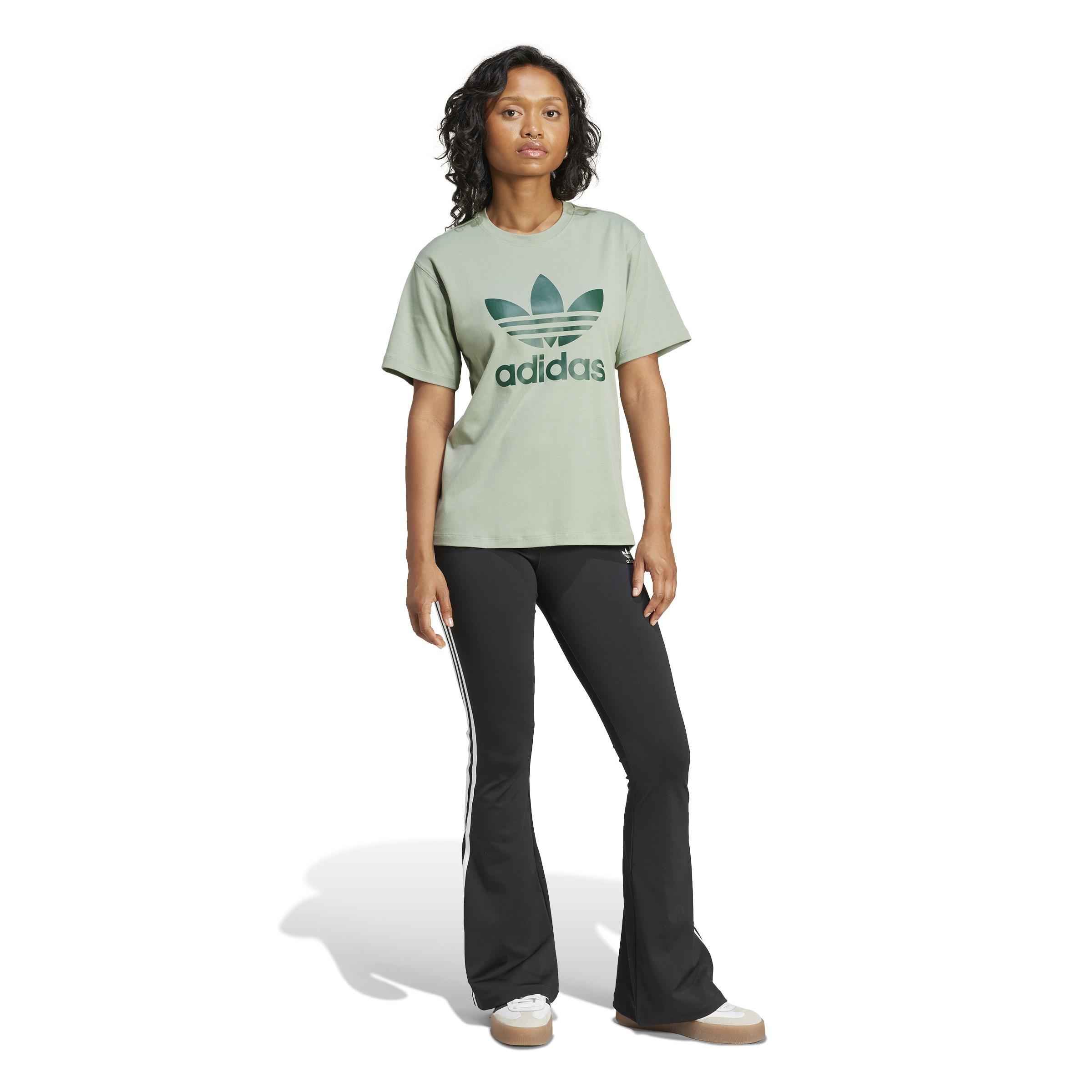 Trefoil Regular T-Shirt, Green, , large image number 6
