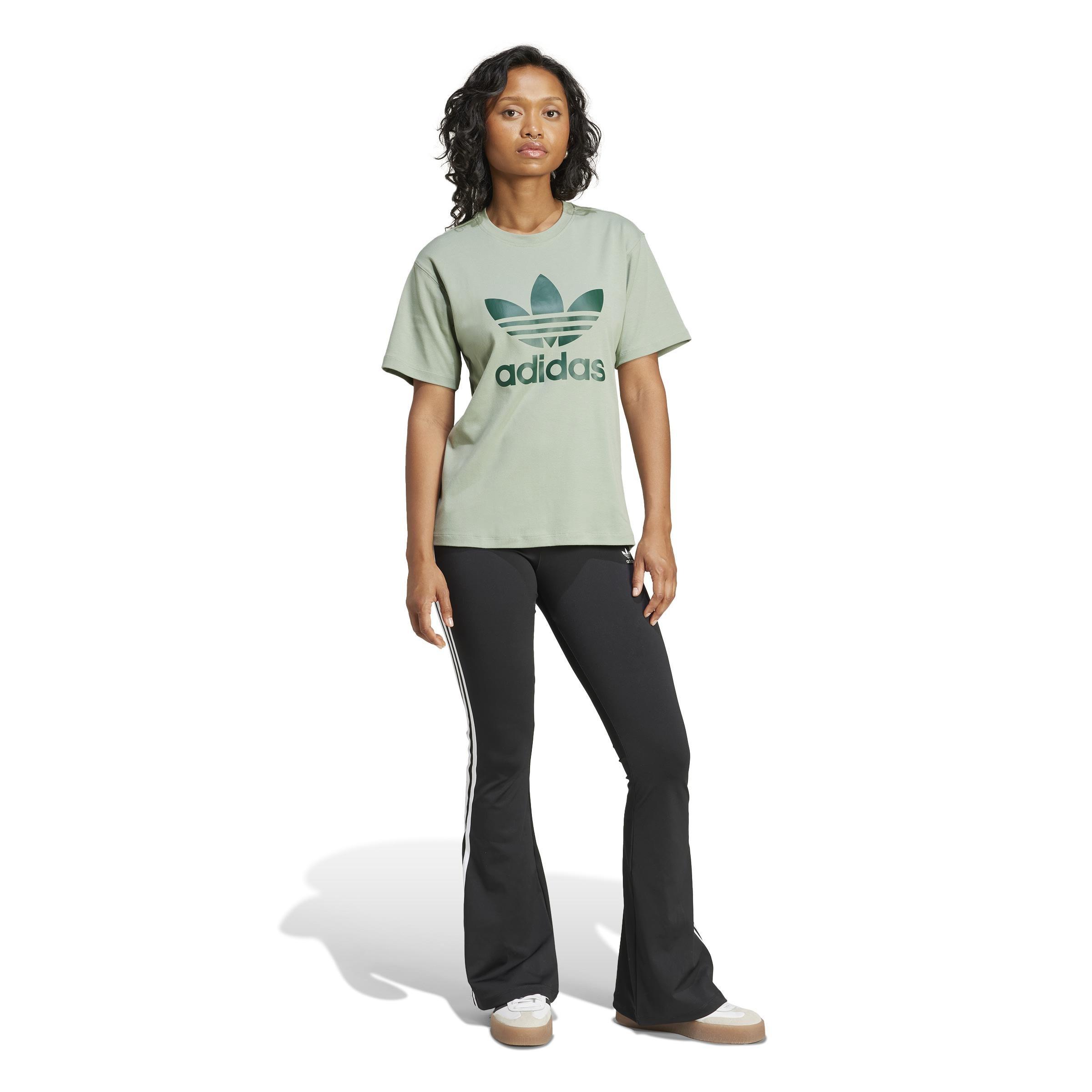 Trefoil Regular T-Shirt, Green, A701_ONE, large image number 6