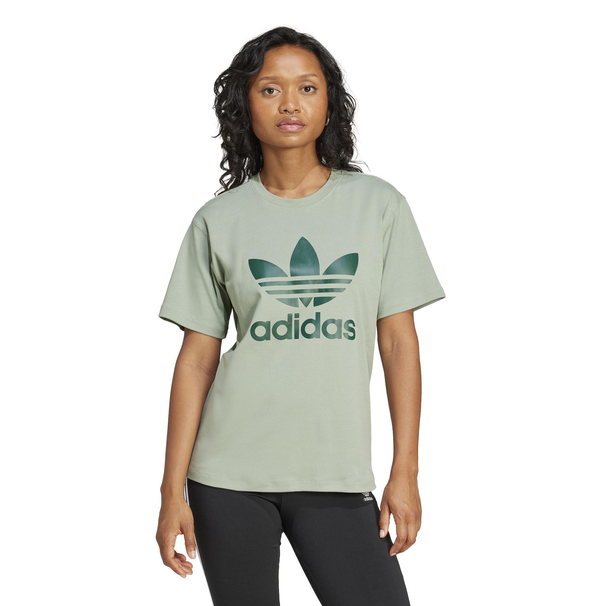 Trefoil Regular T-Shirt, Green, A701_ONE, large image number 10