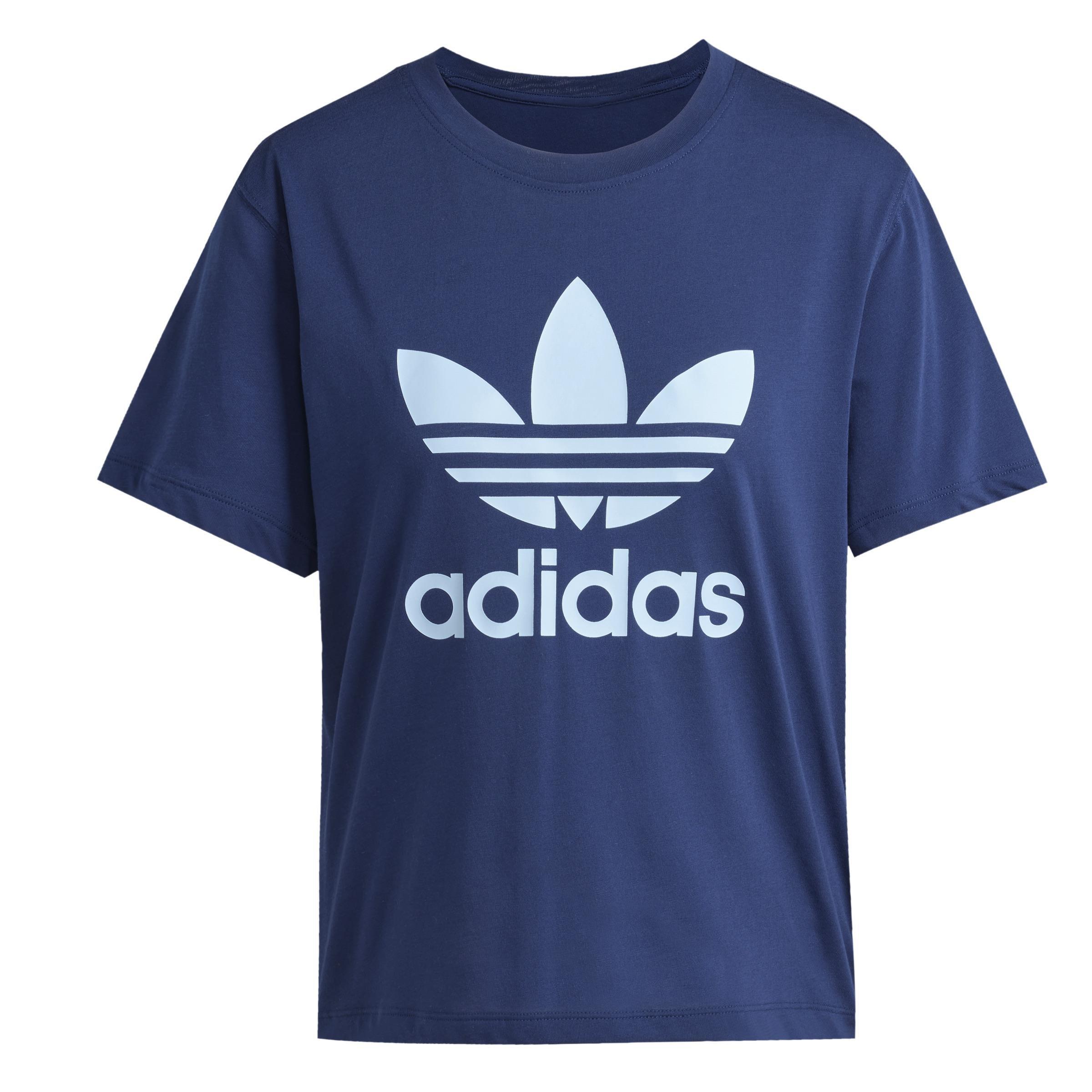 Adicolor Trefoil Boxy T-Shirt, Blue, , large image number 0