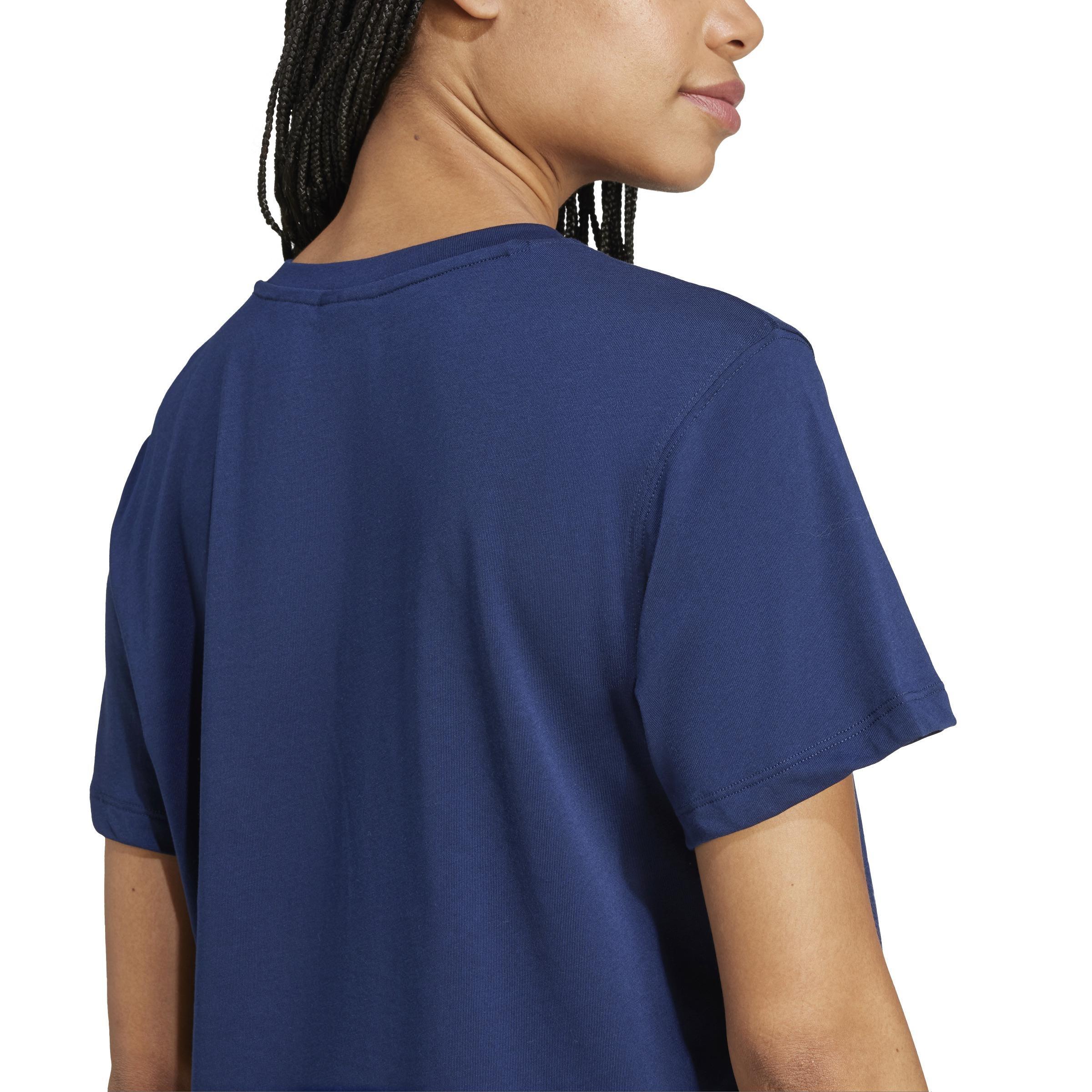 Adicolor Trefoil Boxy T-Shirt, Blue, A701_ONE, large image number 3