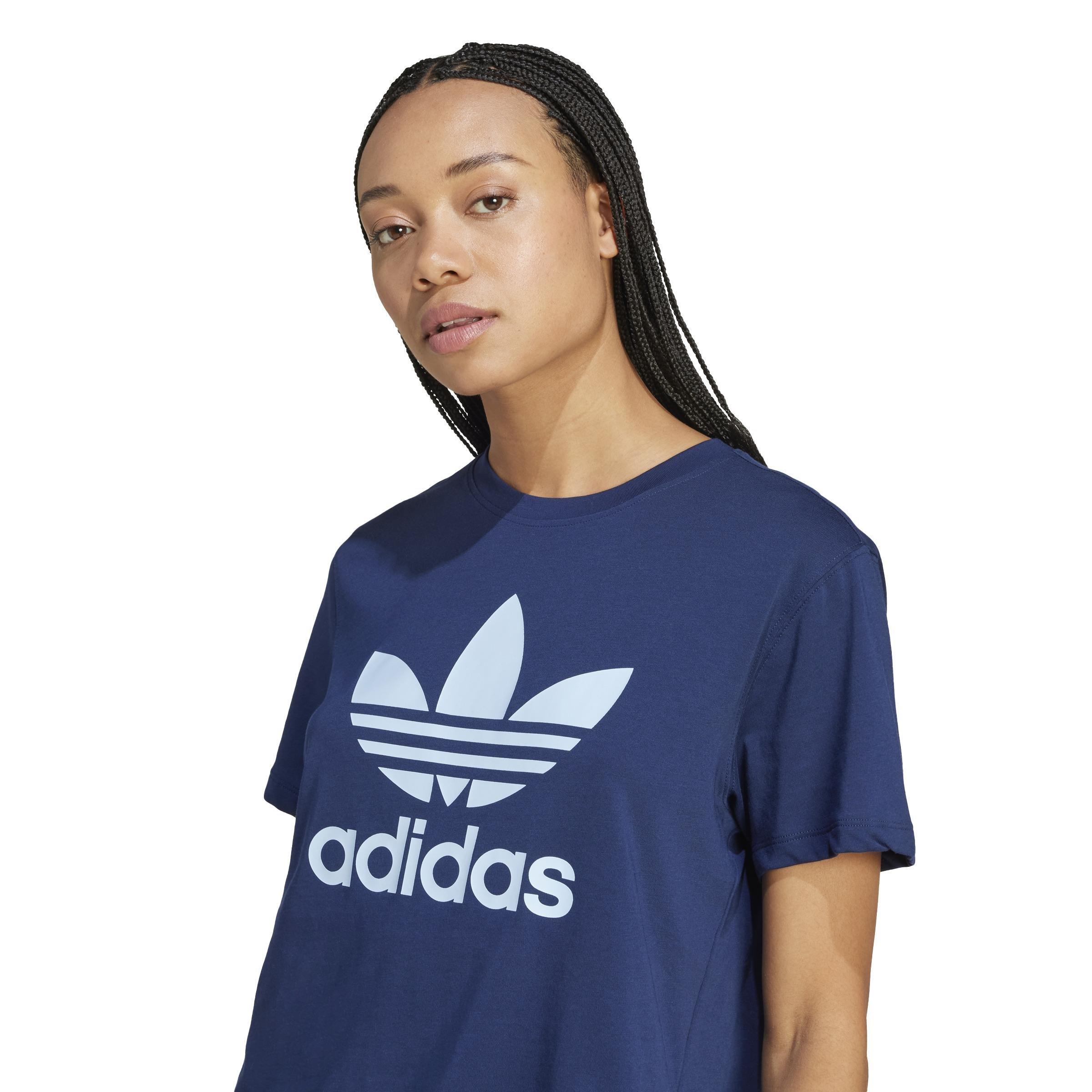 Adicolor Trefoil Boxy T-Shirt, Blue, , large image number 4
