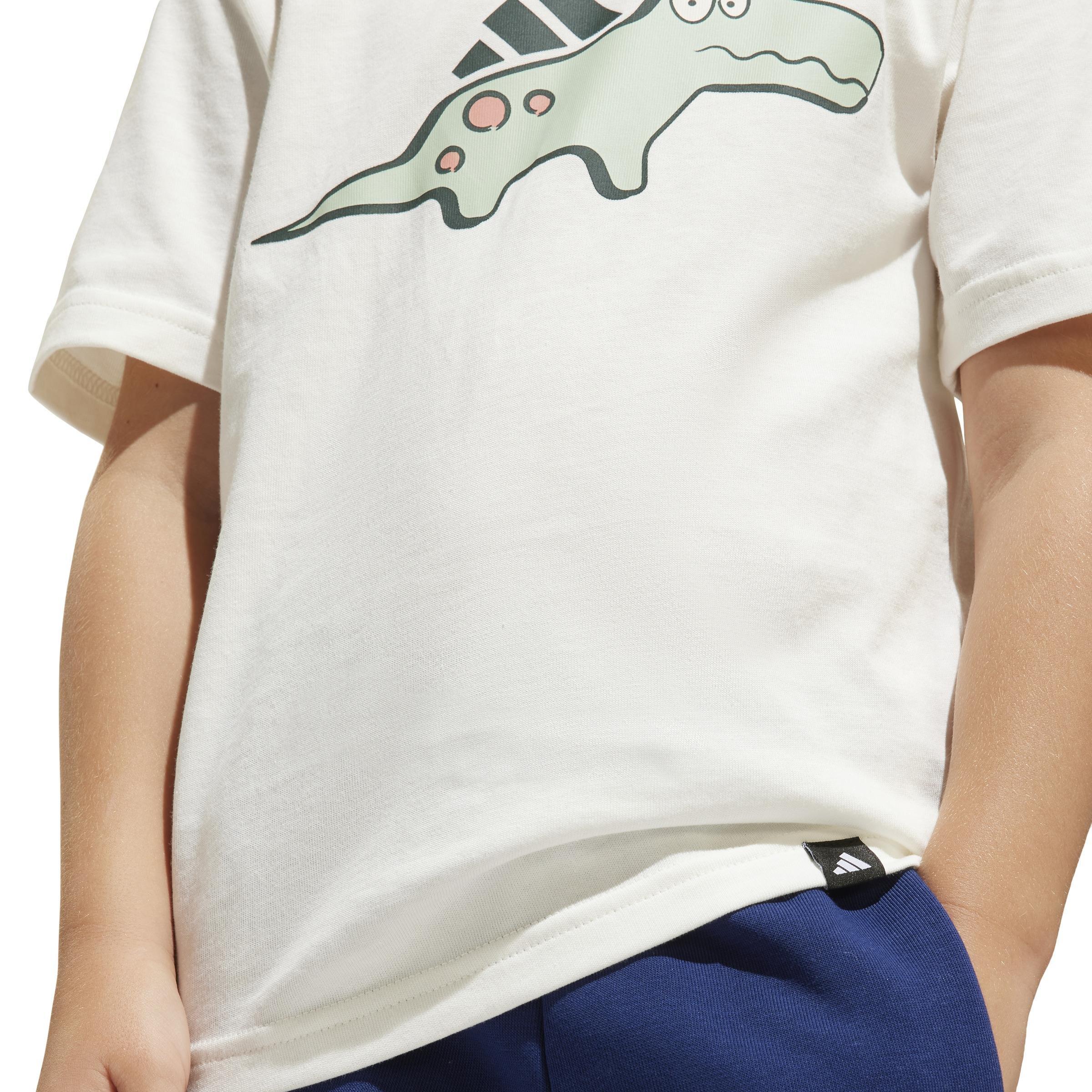 Unisex Adiraptor Graphic T-Shirt, White, , large image number 5