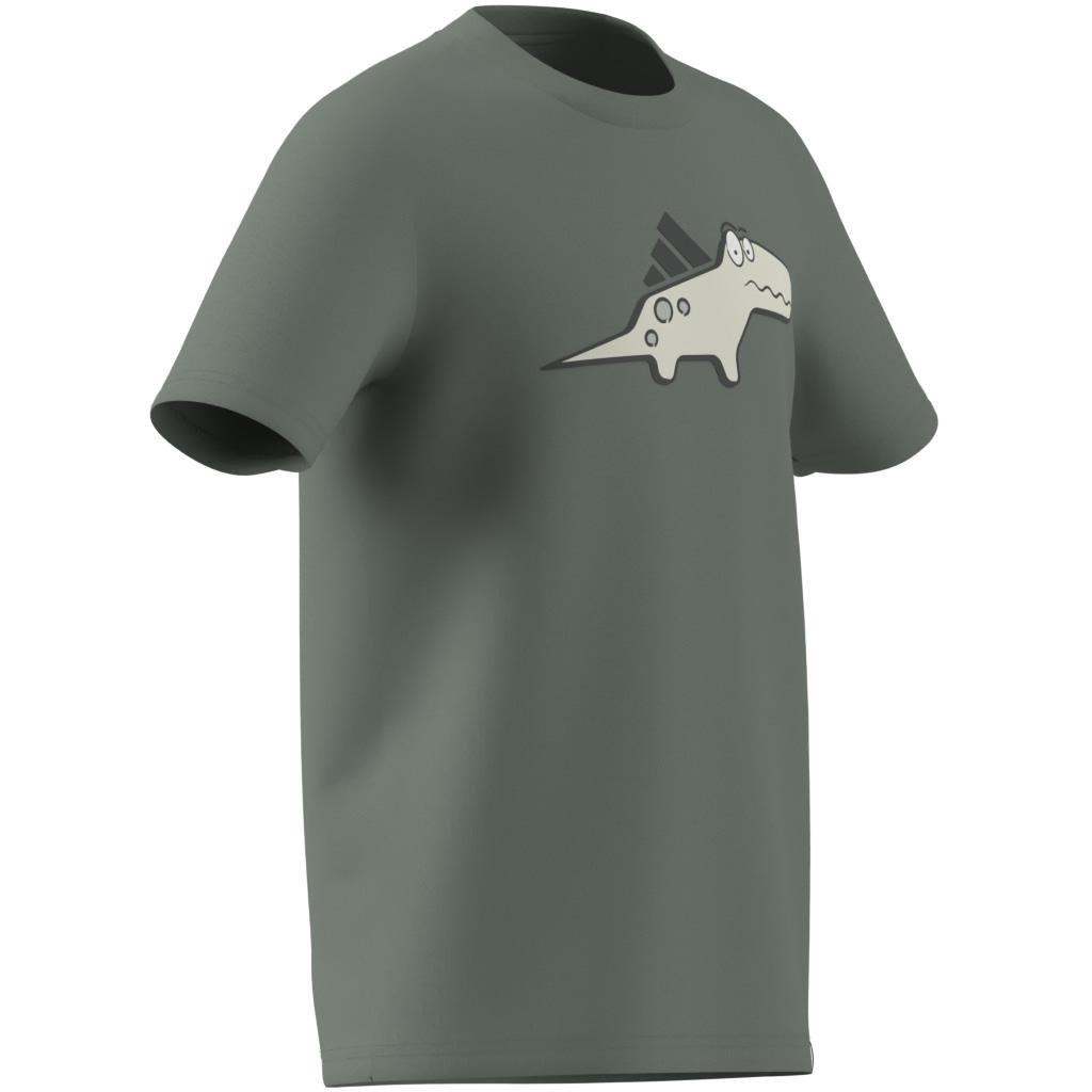 Unisex Kids Adiraptor Graphic T-Shirt, Green, , large image number 7