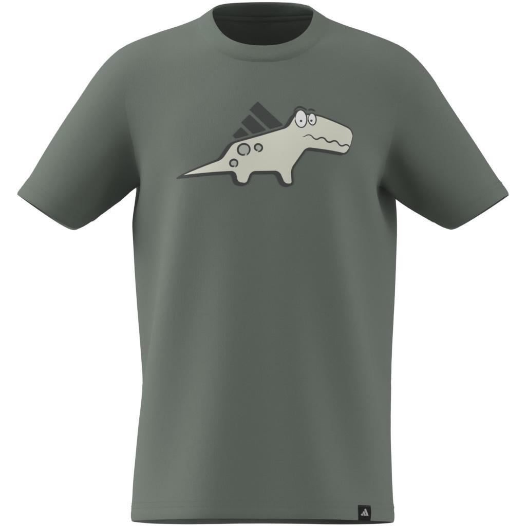 Unisex Kids Adiraptor Graphic T-Shirt, Green, , large image number 8
