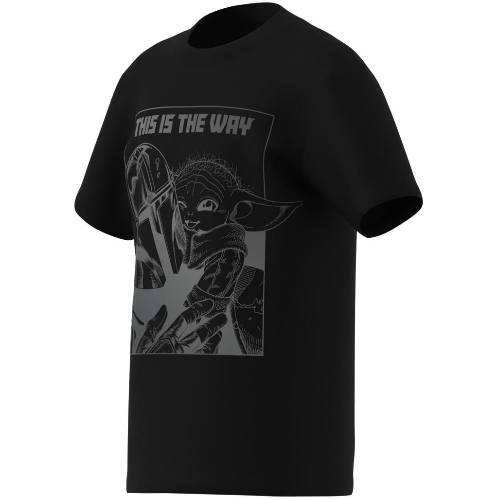 Unisex Kids adidas x Star Wars The Mandalorian™ Graphic T-Shirt, Black, , large image number 7