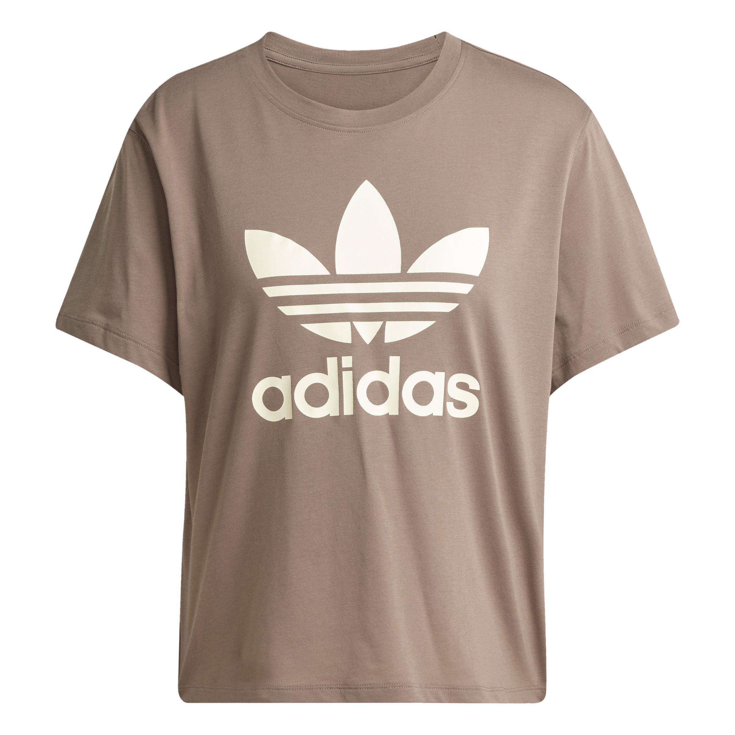 Adicolor Trefoil Boxy T-Shirt, Brown, , large image number 0