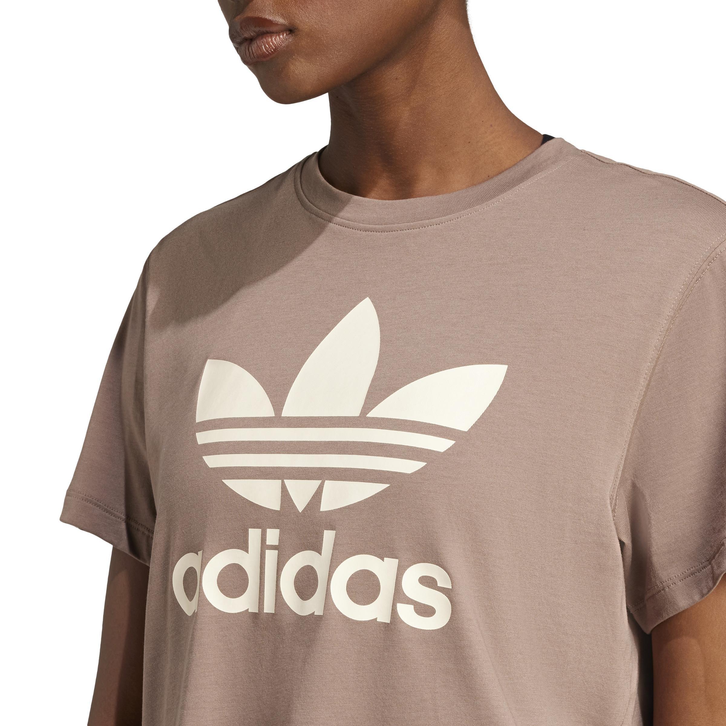 Adicolor Trefoil Boxy T-Shirt, Brown, , large image number 2