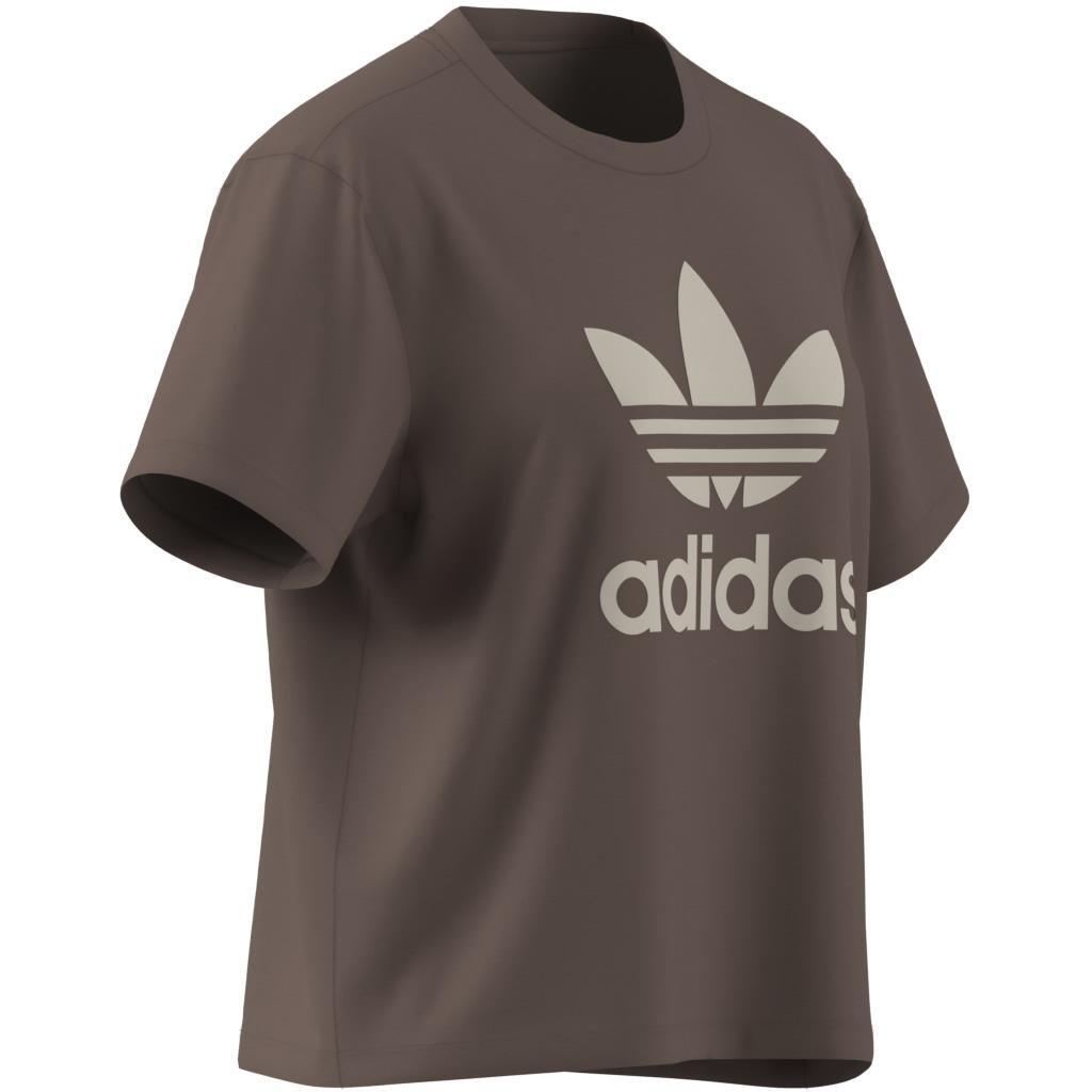 Adicolor Trefoil Boxy T-Shirt, Brown, , large image number 4