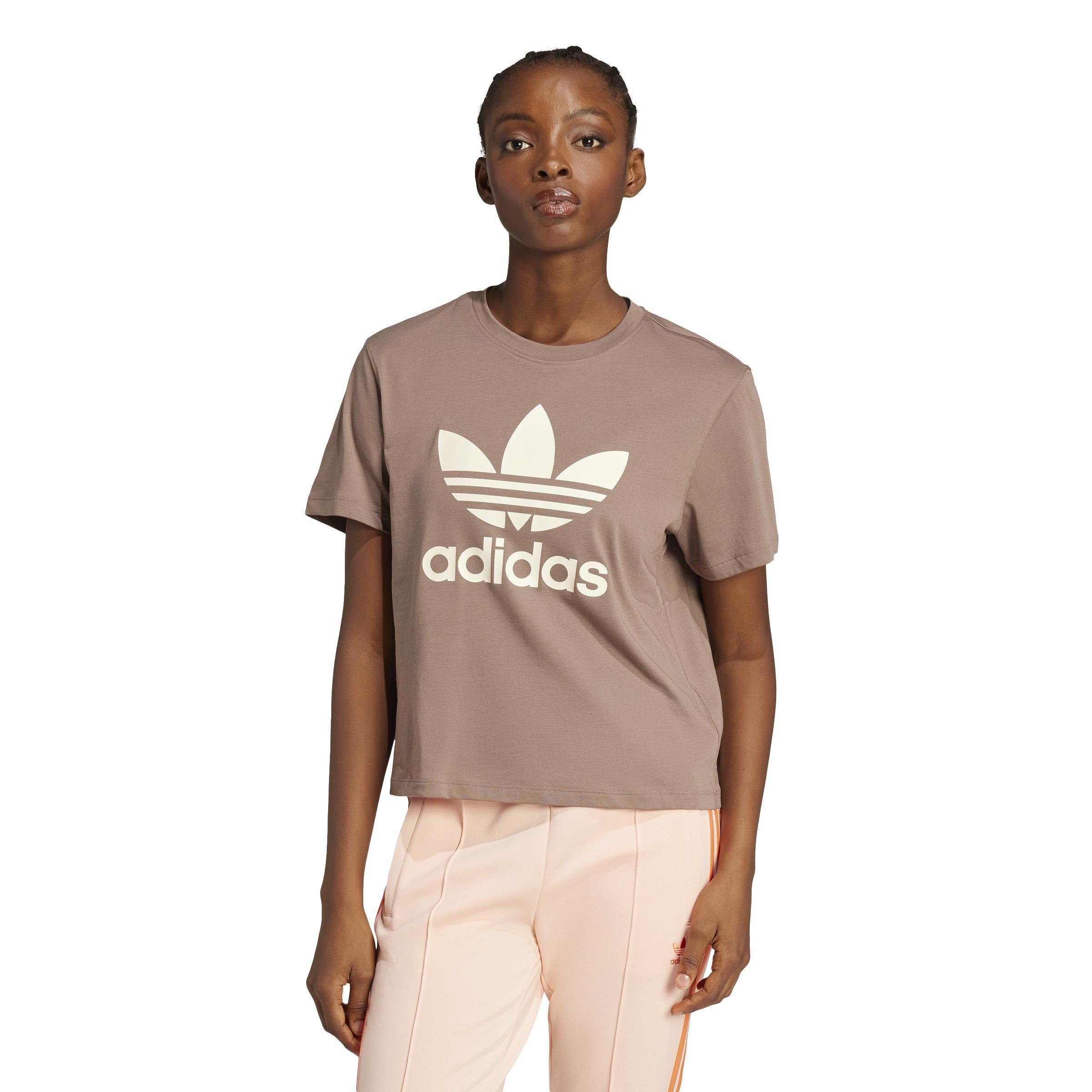 Adicolor Trefoil Boxy T-Shirt, Brown, , large image number 6
