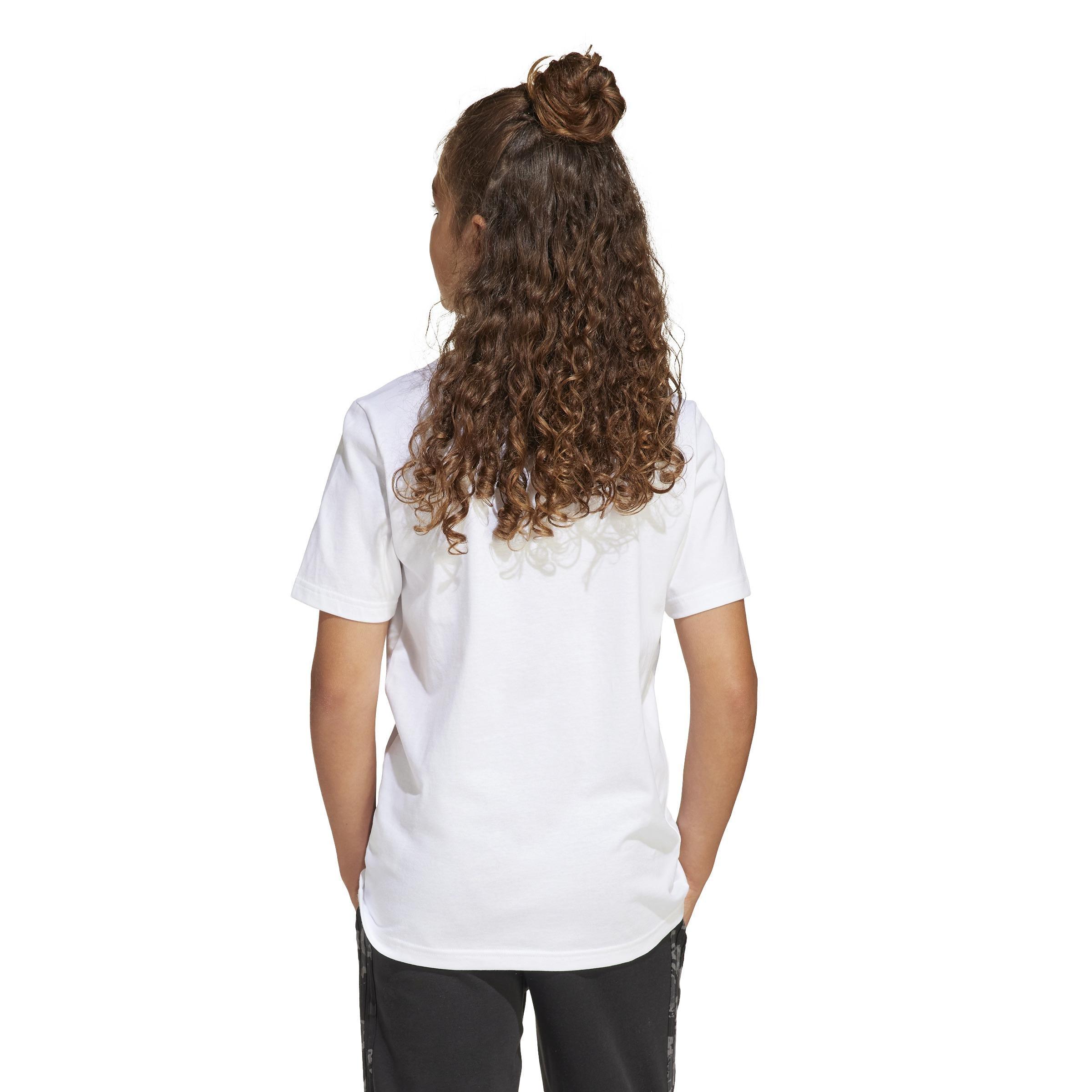 Unisex Kids Camo Graphic T-Shirt, White, , large image number 2