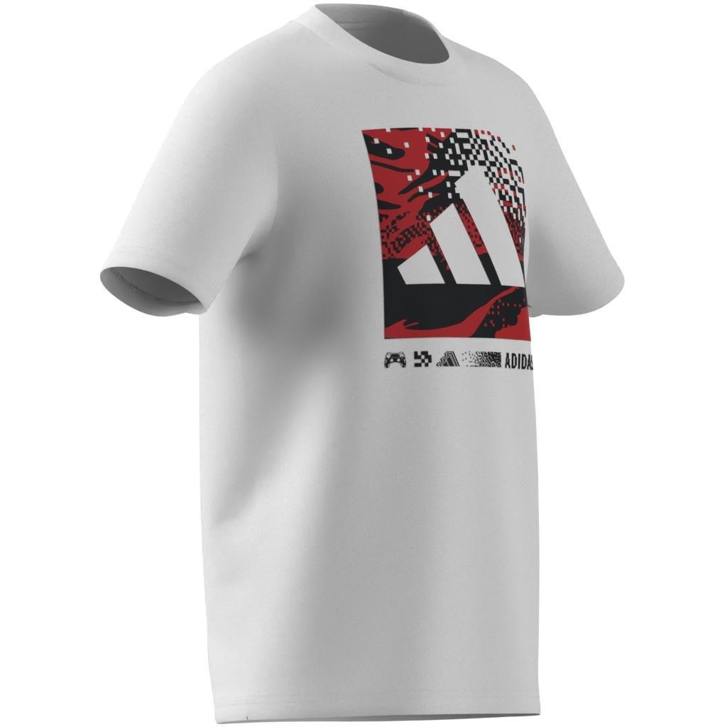 Unisex Kids Camo Graphic T-Shirt, White, , large image number 14